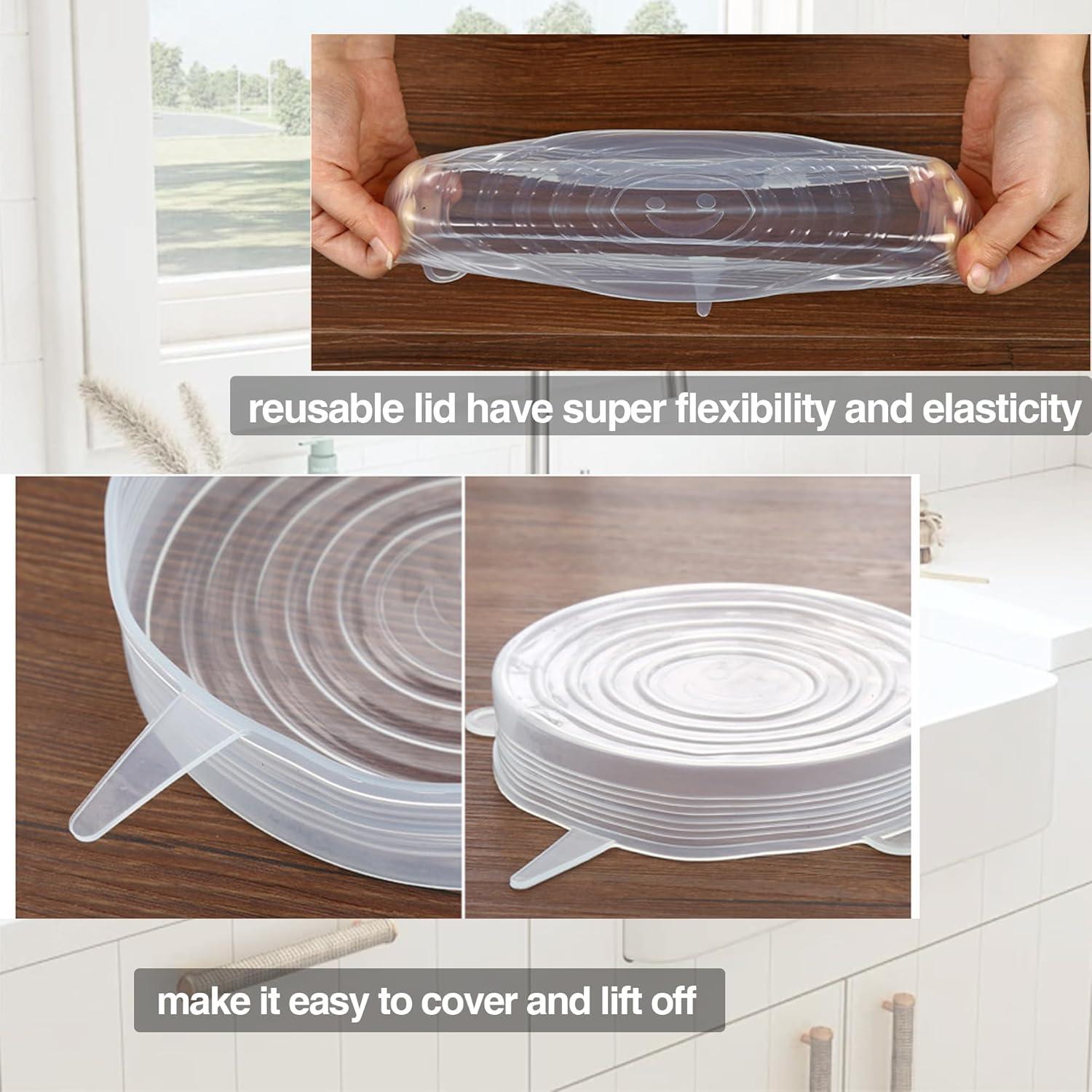 Paquete de 6 Tapas de Silicona MOCETY para Limpiadores en Polvo