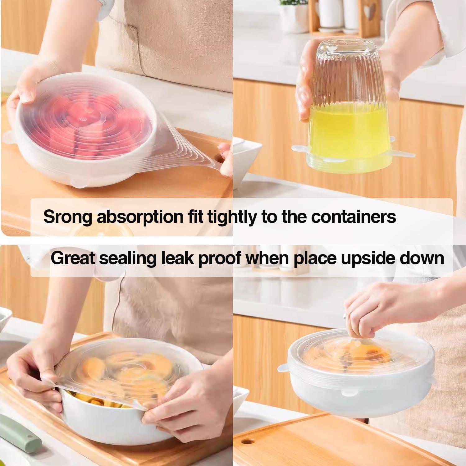 Paquete de 6 Tapas de Silicona MOCETY para Limpiadores en Polvo