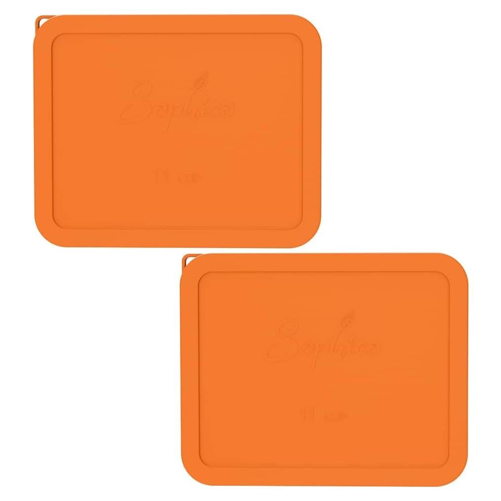 Cubiertas de Silicona Rectangulares 11 Tazas SOPHICO Naranja 2 Pack