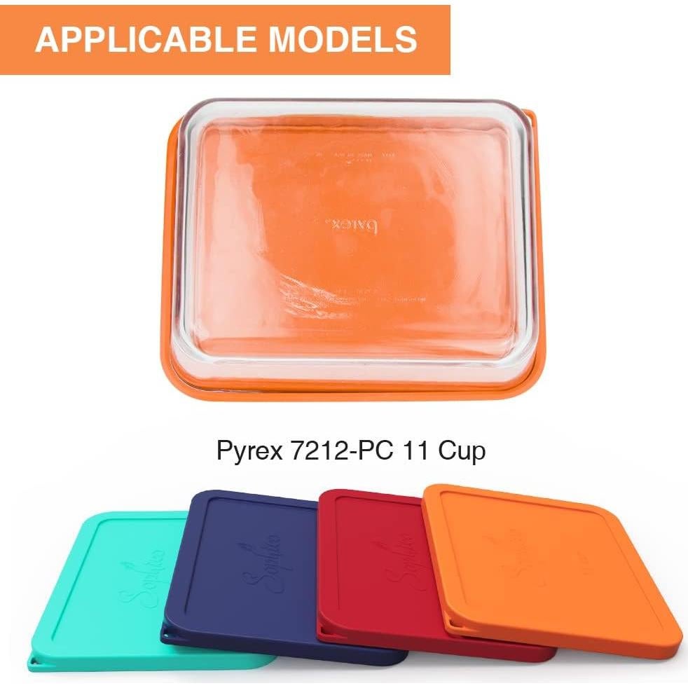 Cubiertas de Silicona Rectangulares 11 Tazas SOPHICO Naranja 2 Pack