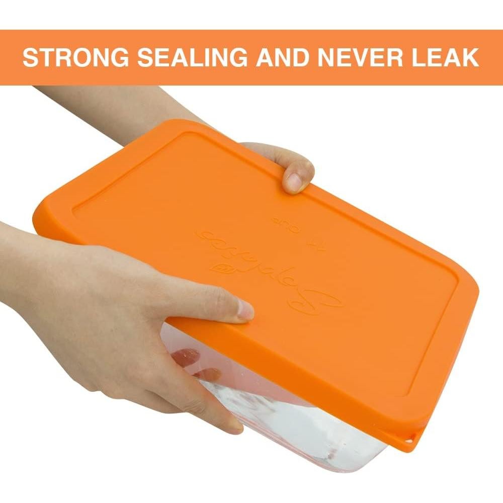 Cubiertas de Silicona Rectangulares 11 Tazas SOPHICO Naranja 2 Pack