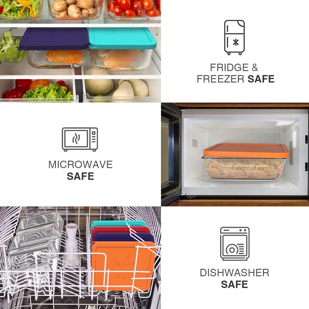 Cubiertas de Silicona Rectangulares 11 Tazas SOPHICO Naranja 2 Pack