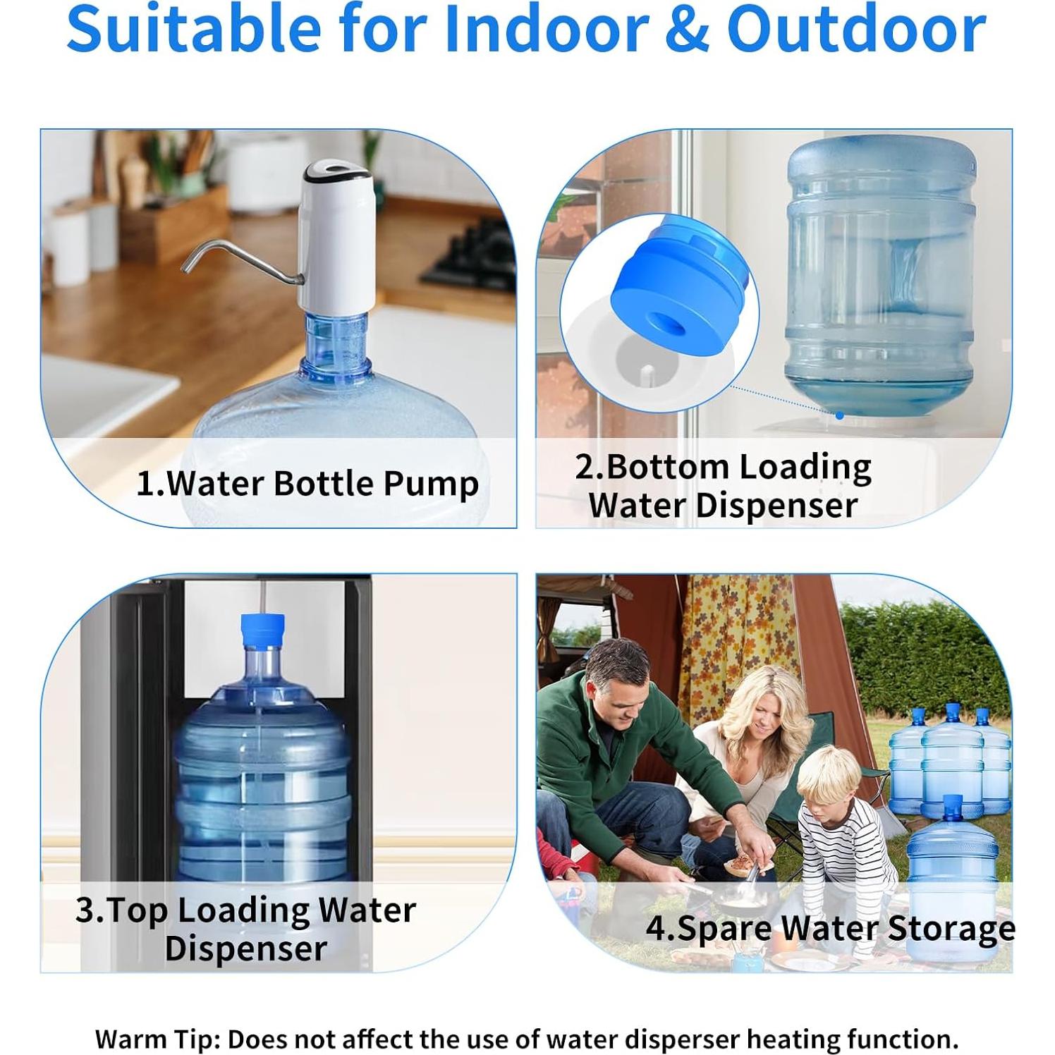 Tapa de Jarra de Agua SEVCHY 55mm Silicona Reutilizable - 3 Piezas