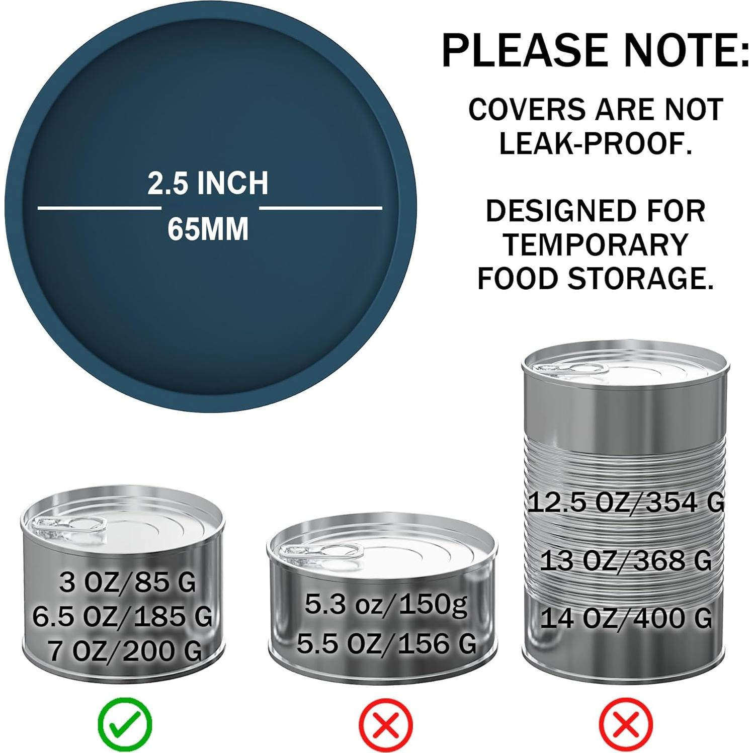 Tapas de Latas para Gatos OHMO 2 Piezas Silicona 70-85g Azul