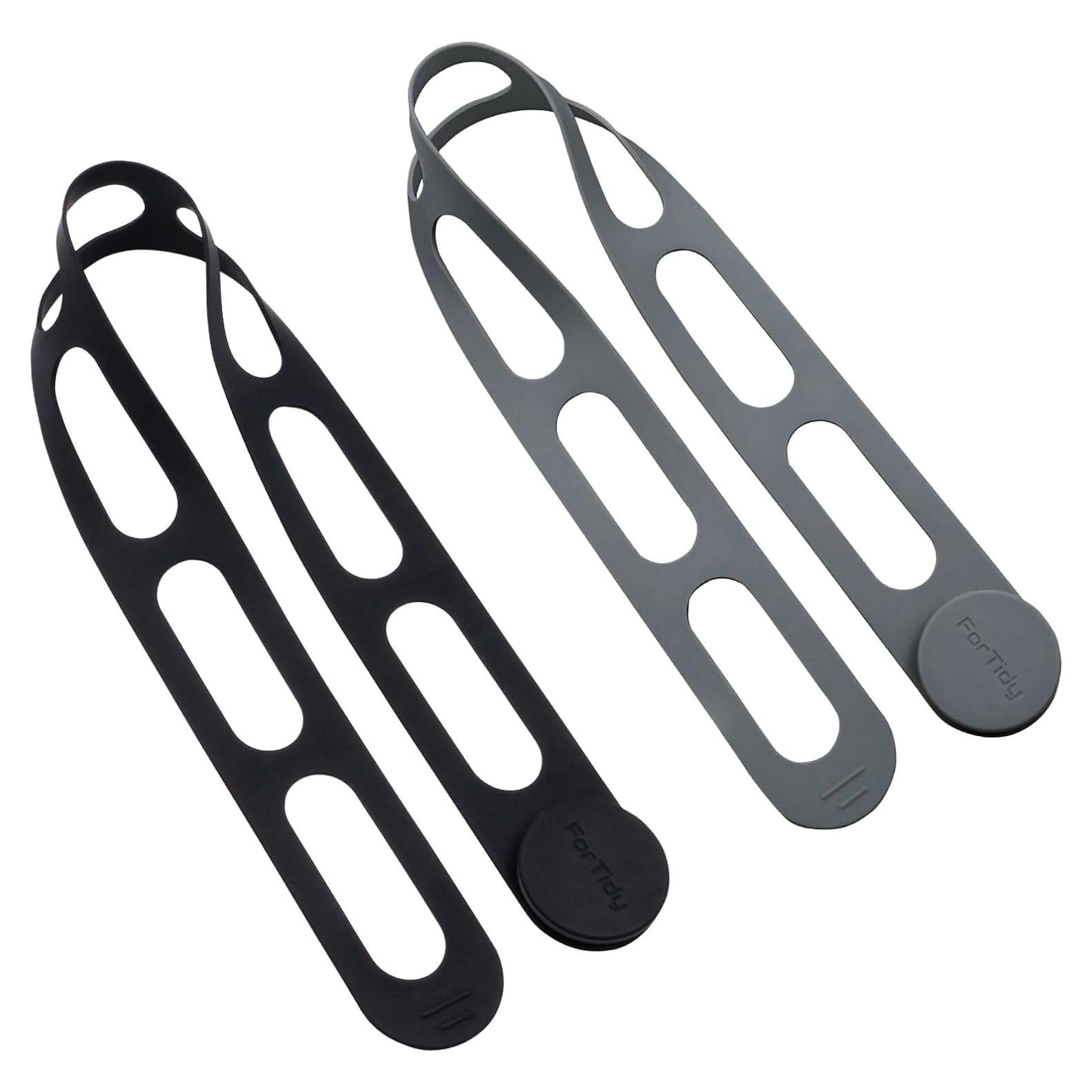 Correa de Silicona Multiusos ForTidy 55 cm Negra y Gris