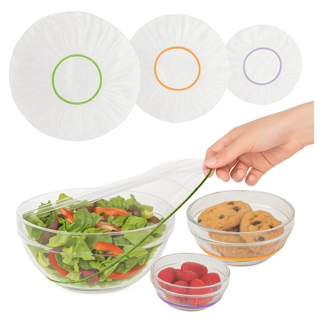 Cubiertas de Tazón Reutilizables Kitchen Strong - 100 Piezas, 3 Tamaños