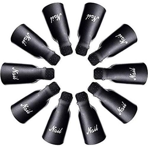 Clip de Capucha HiMo 10PC para Remover Esmalte UV Negro