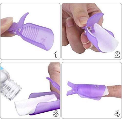 Clip de Capucha HiMo 10PC para Remover Esmalte UV Negro