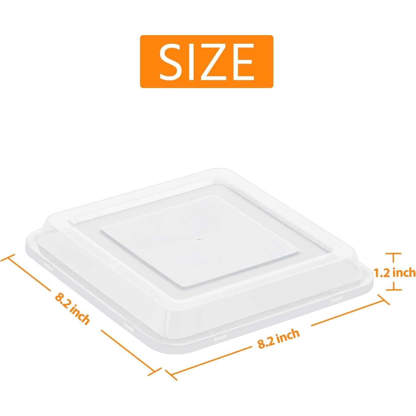 Juego de 2 Tapas de Almacenamiento E-far 21.6 cm Cuadradas