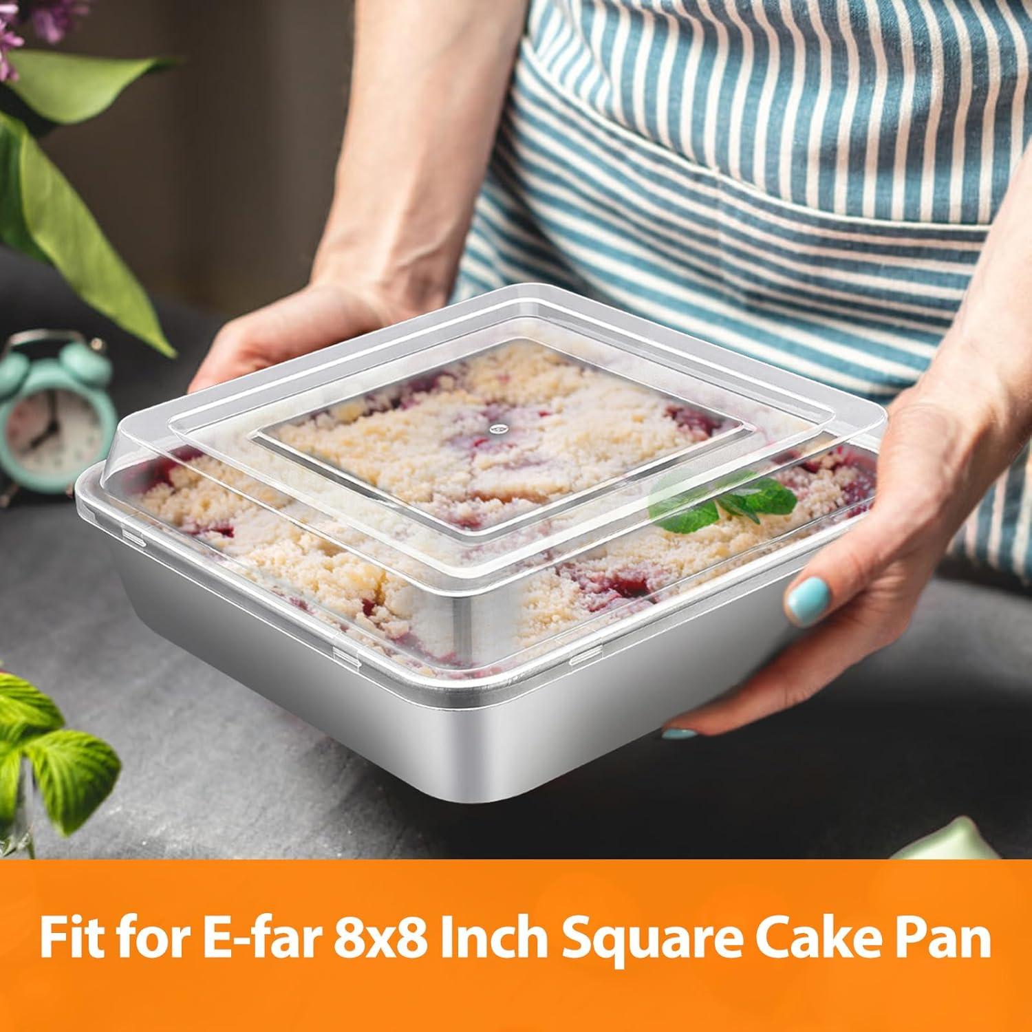 Juego de 2 Tapas de Almacenamiento E-far 21.6 cm Cuadradas