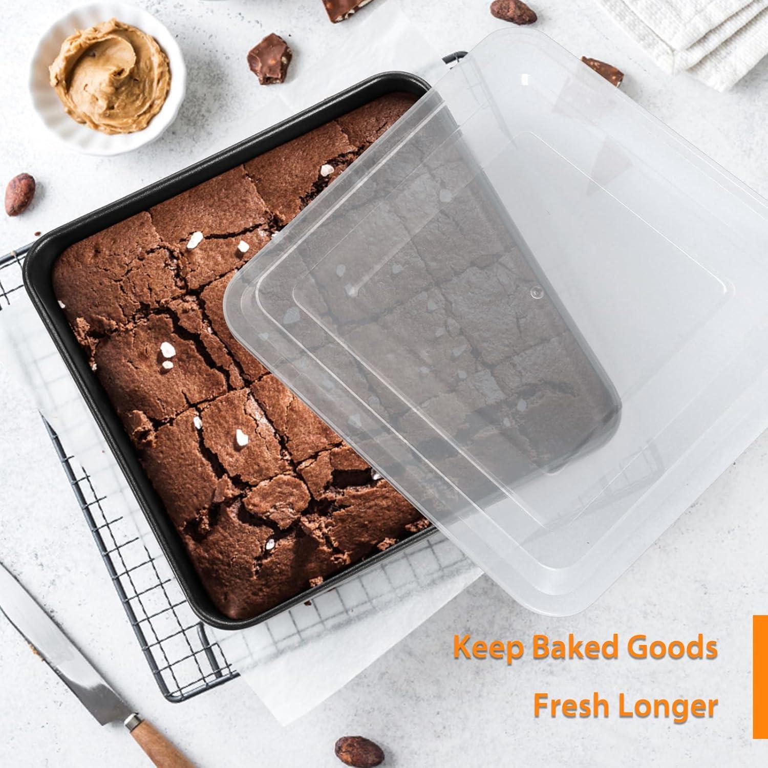 Juego de 2 Tapas de Almacenamiento E-far 21.6 cm Cuadradas