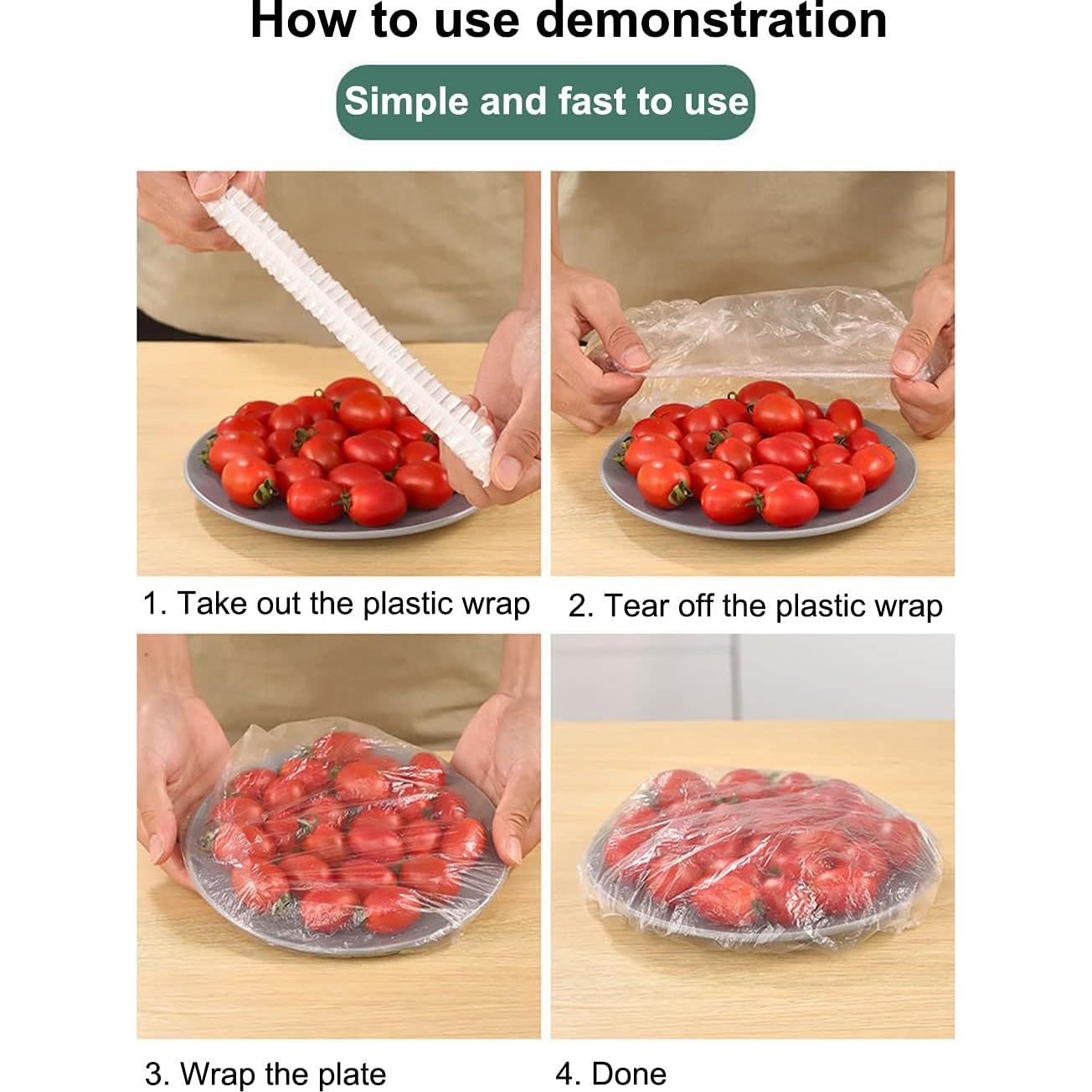 Bolsas de Conservación Reutilizables Oprtuisi 100 Pcs Elásticas