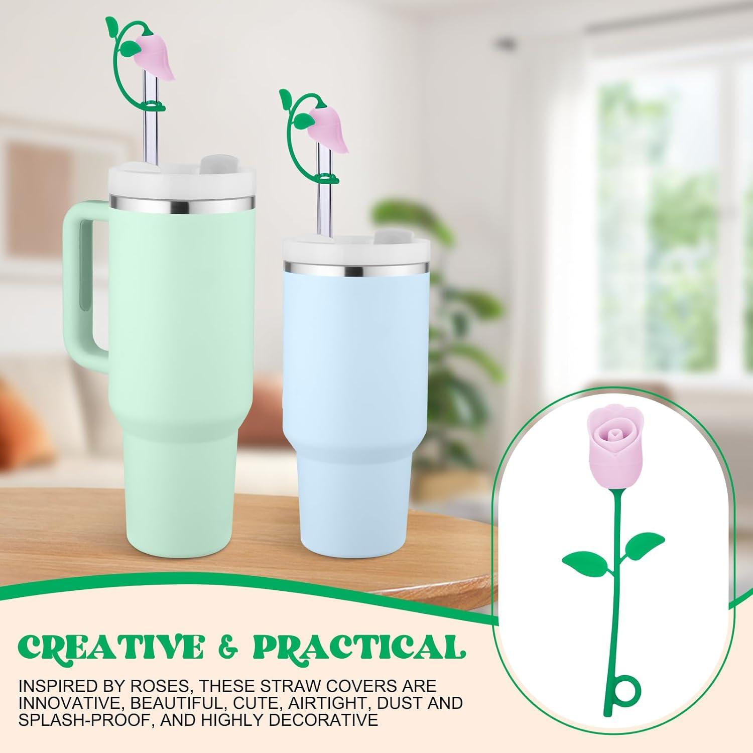 Tapa de Popote Rosa HSEM para Stanley 20/30/40 Oz - 2 Pcs