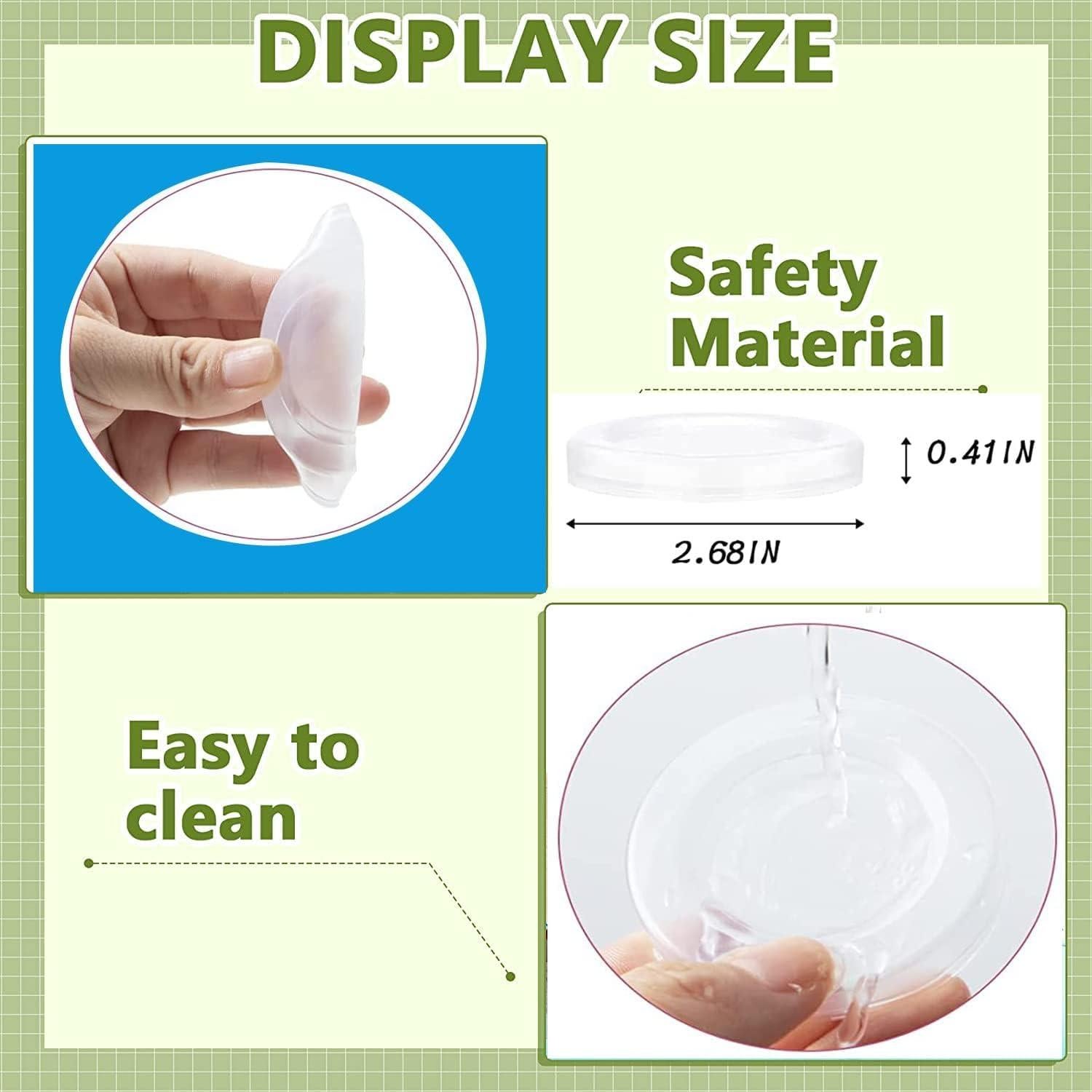 15 Tapas de Tarros de Yogur Oui - Plástico Transparente Reutilizable