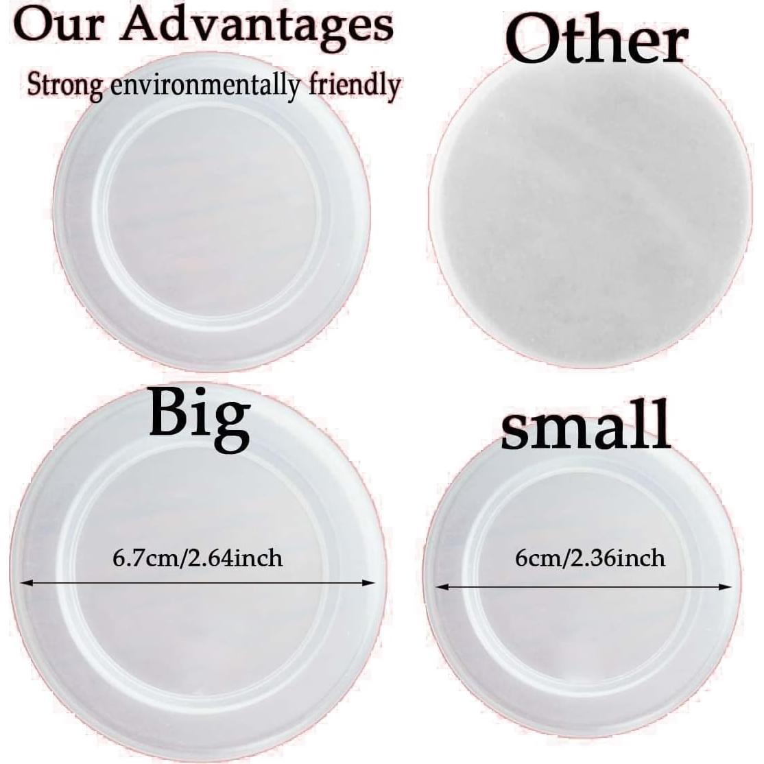 15 Tapas de Tarros de Yogur Oui - Plástico Transparente Reutilizable