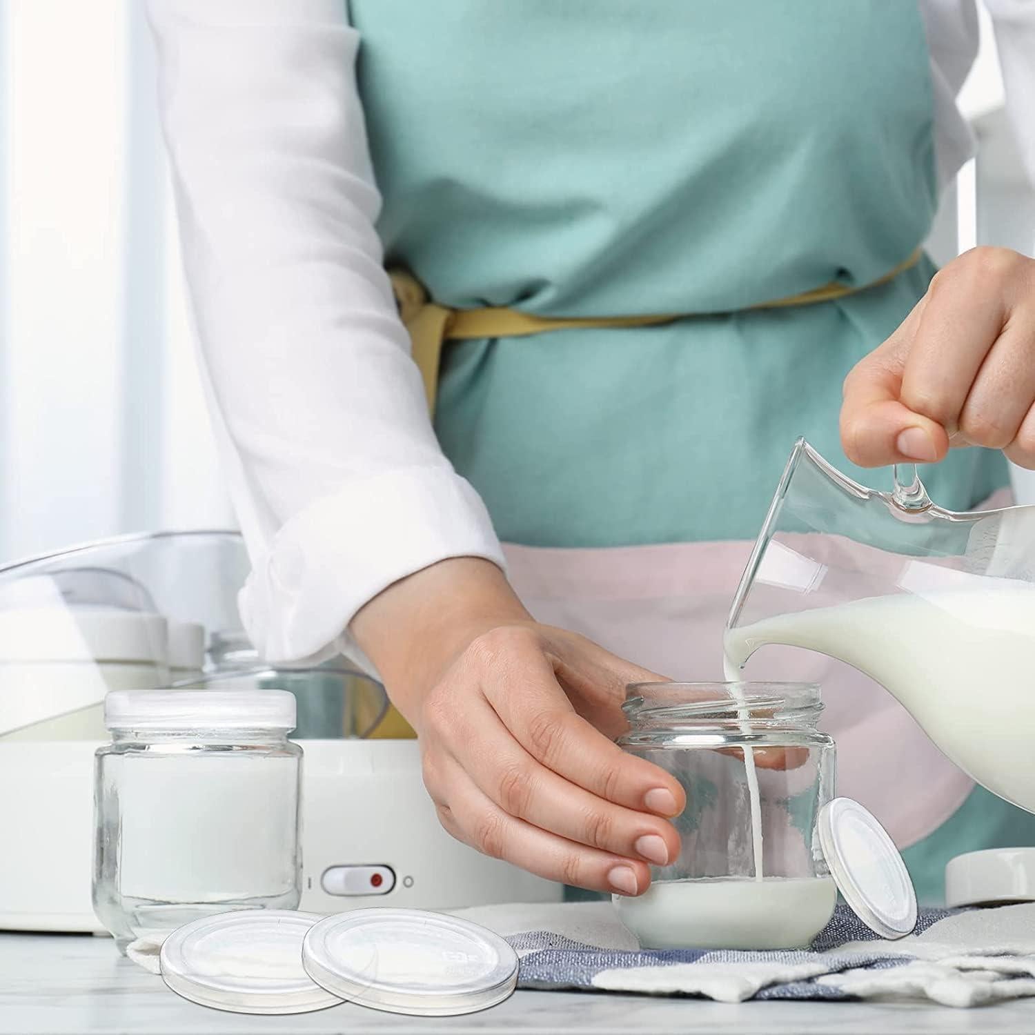 15 Tapas de Tarros de Yogur Oui - Plástico Transparente Reutilizable