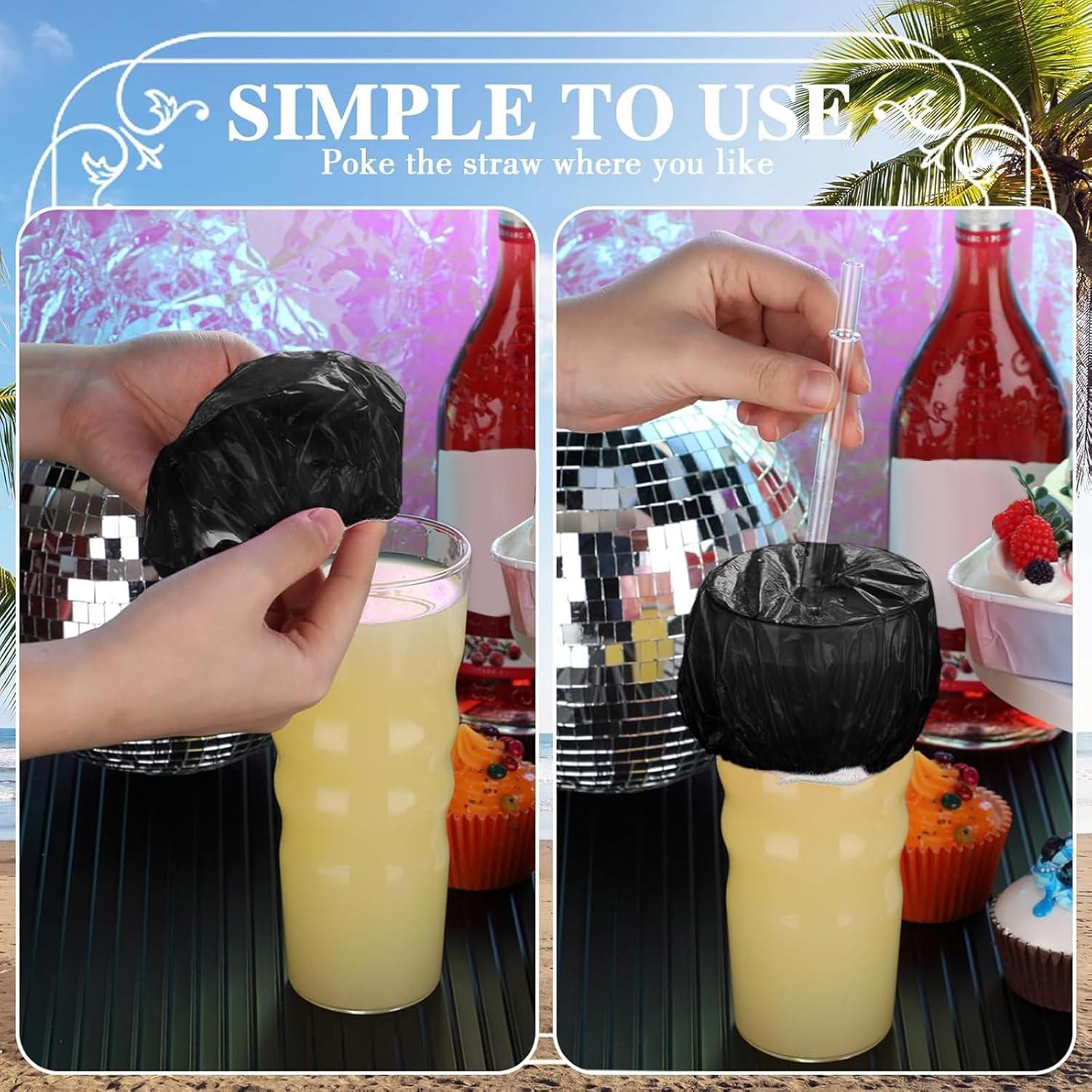 Baderke 100 Fundas Desechables para Bebidas Plástico 10.5 cm