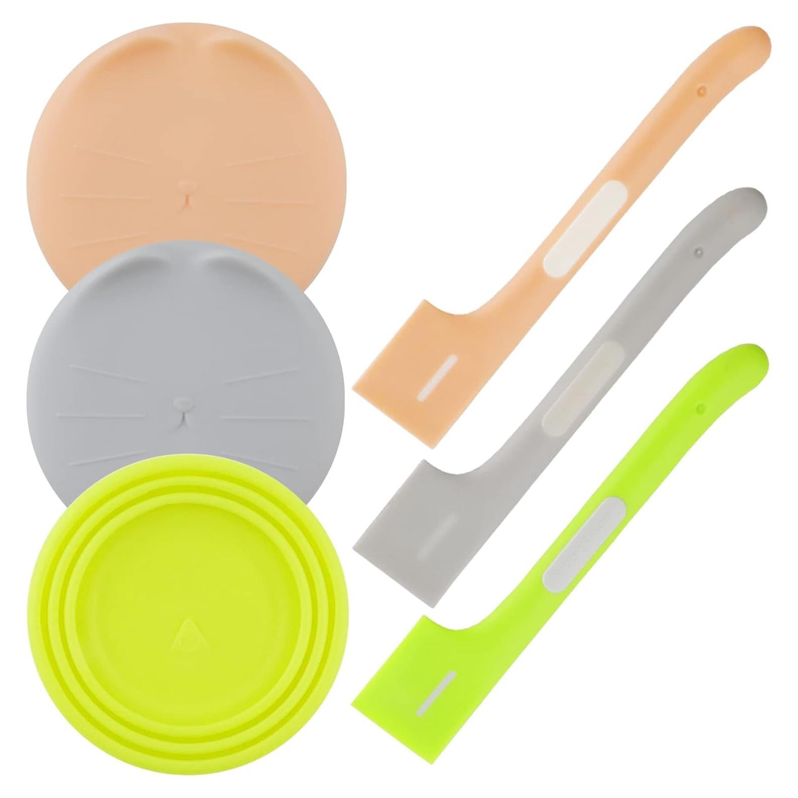 KALAMANDA Tapas y Cucharas para Latas de Comida para Gatos