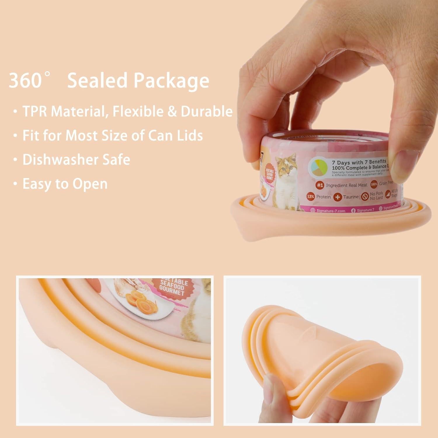 KALAMANDA Tapas y Cucharas para Latas de Comida para Gatos