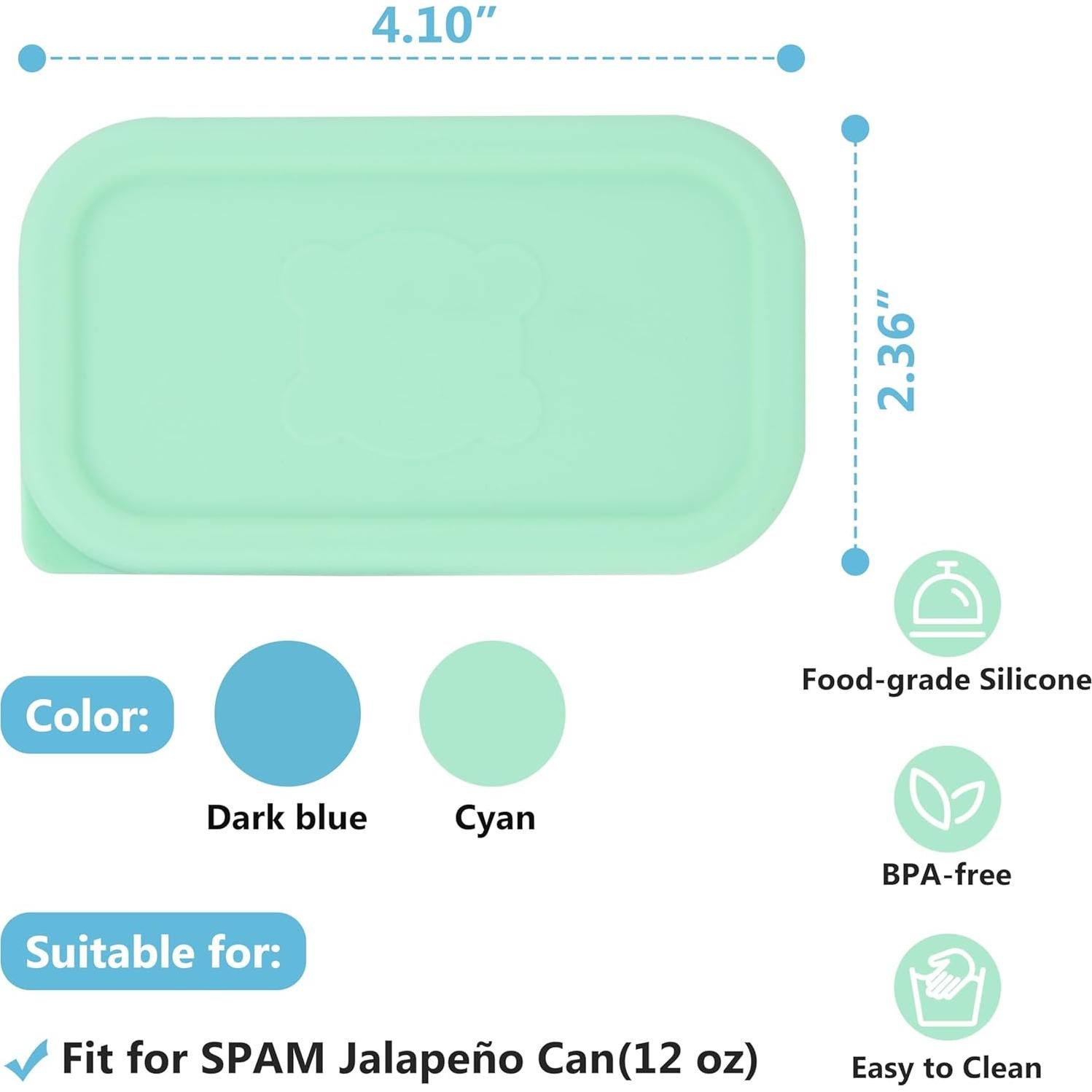 2 Tapas de Silicona Purekra para Latas de Spam 12 oz