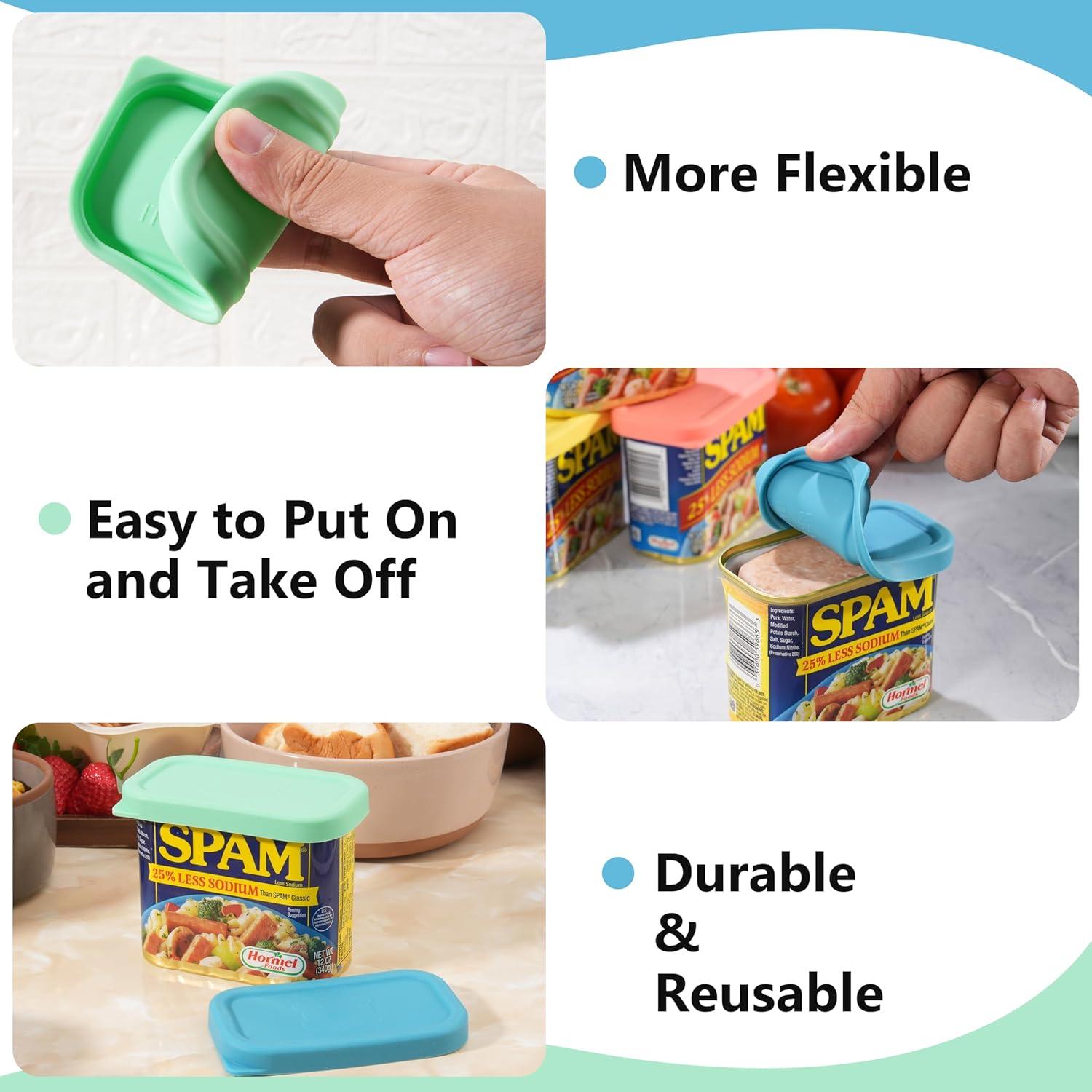 2 Tapas de Silicona Purekra para Latas de Spam 12 oz