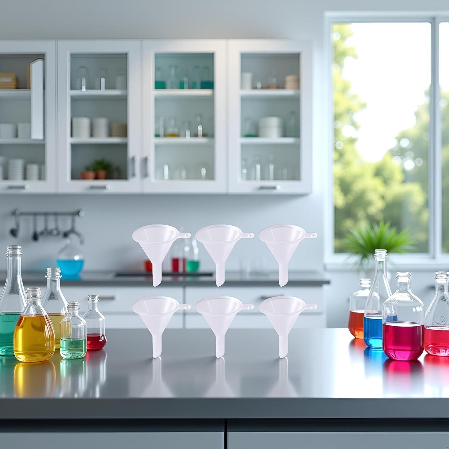Juego de 6 Mini Embudos de Plástico Qintreesify - 2.54cm