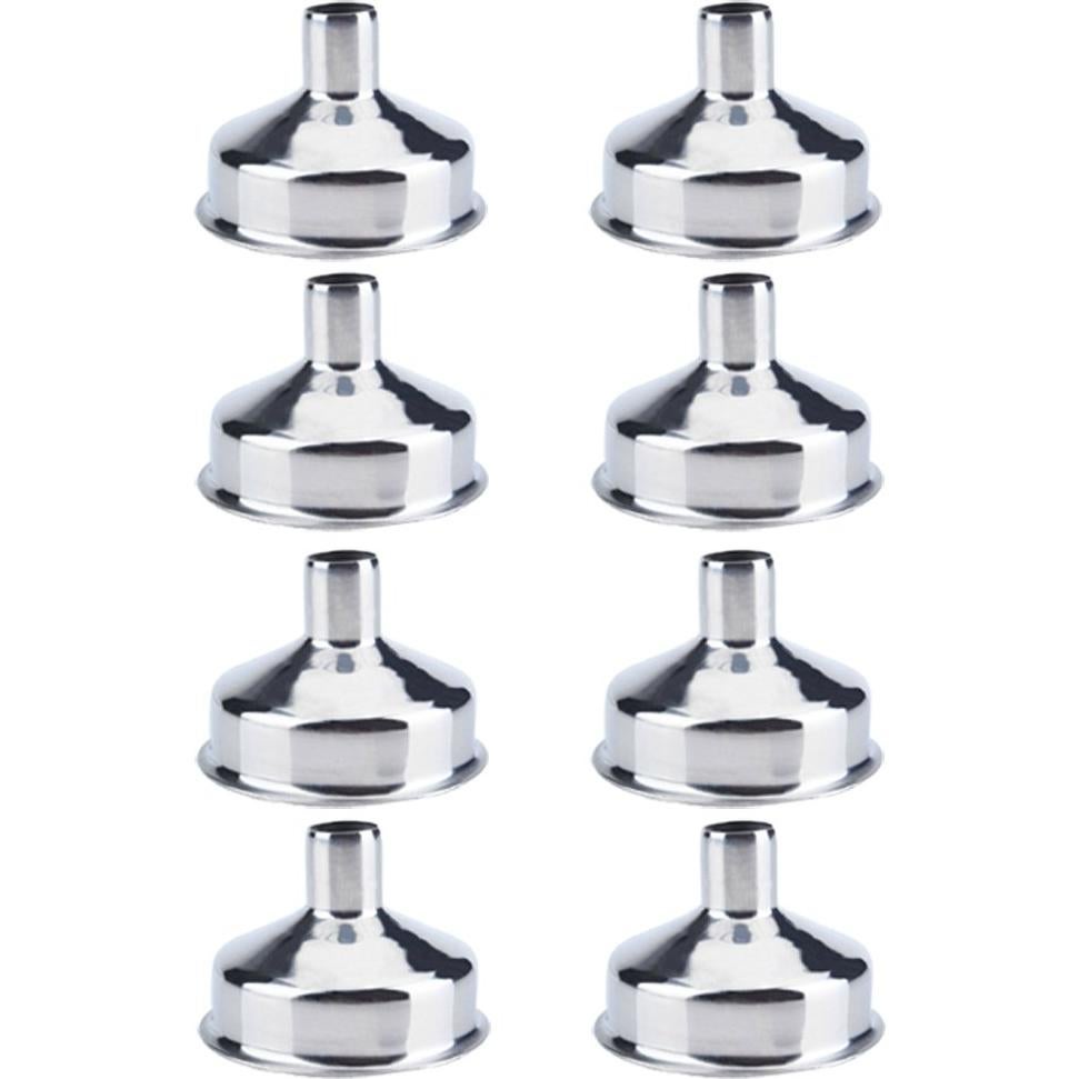Paquete de 8 Embudos Mini Cosmos de Acero Inoxidable