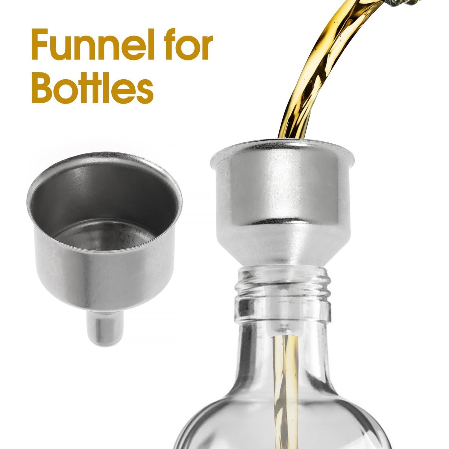 Embudo de Acero Inoxidable Mini 5.08cm para Frascos y Botellas