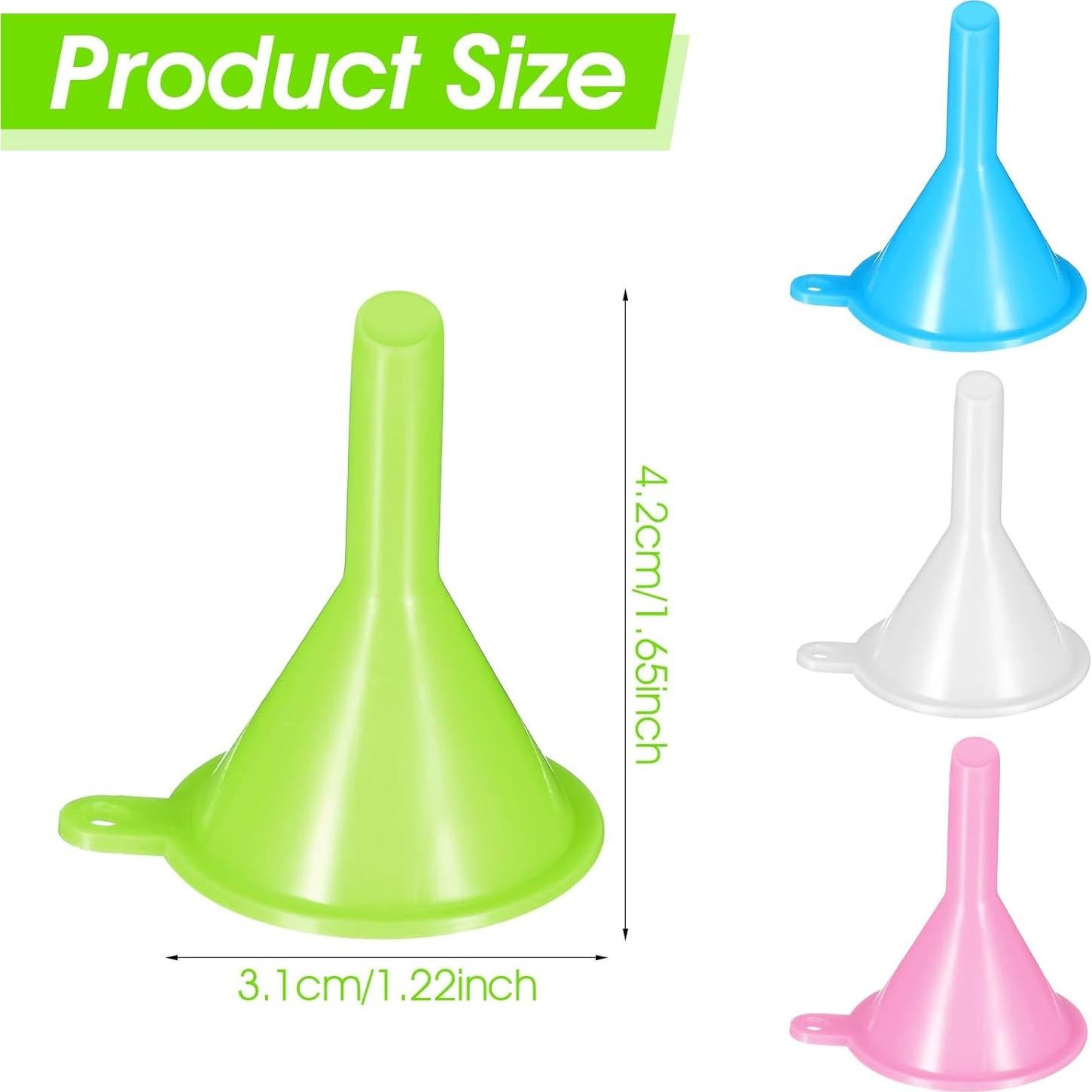 8 Embudos Pequeños Reutilizables para Cosméticos Psyqtsuary