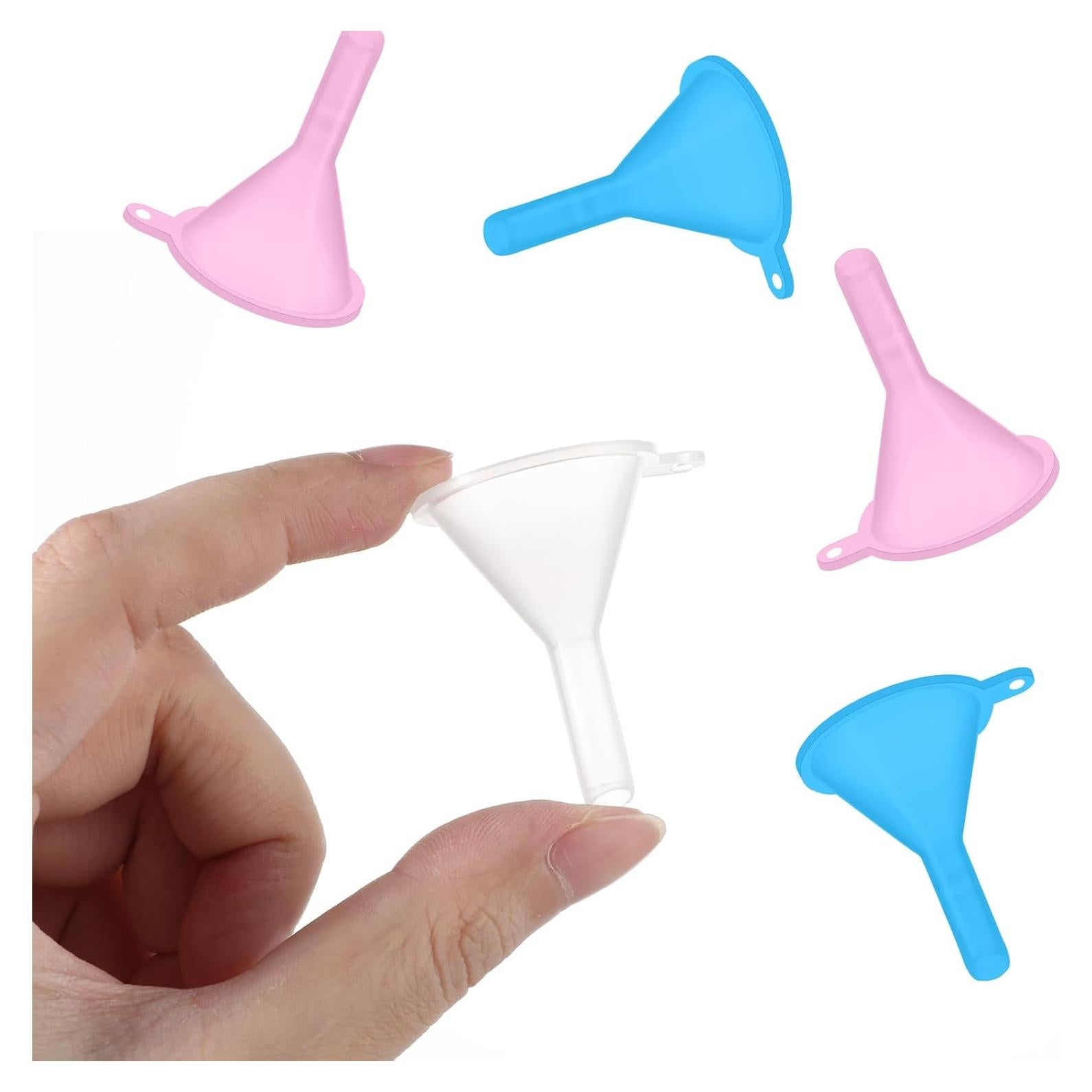 9 Embudos de Plástico Mini Ptwola para Llenar Botellas Pequeñas