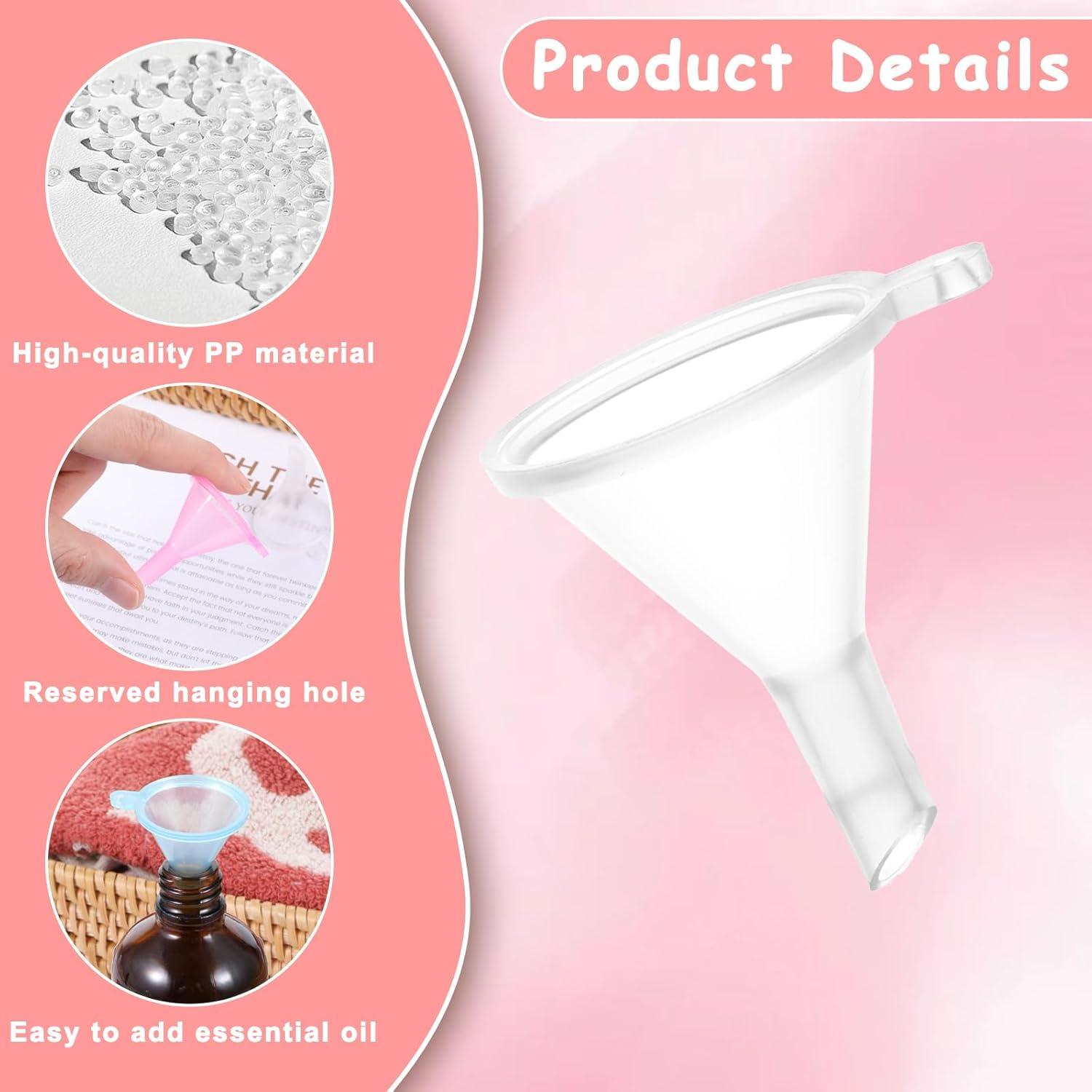 9 Mini Embudos de Plástico Rellenables EupHHonycs 3.9x3.1cm