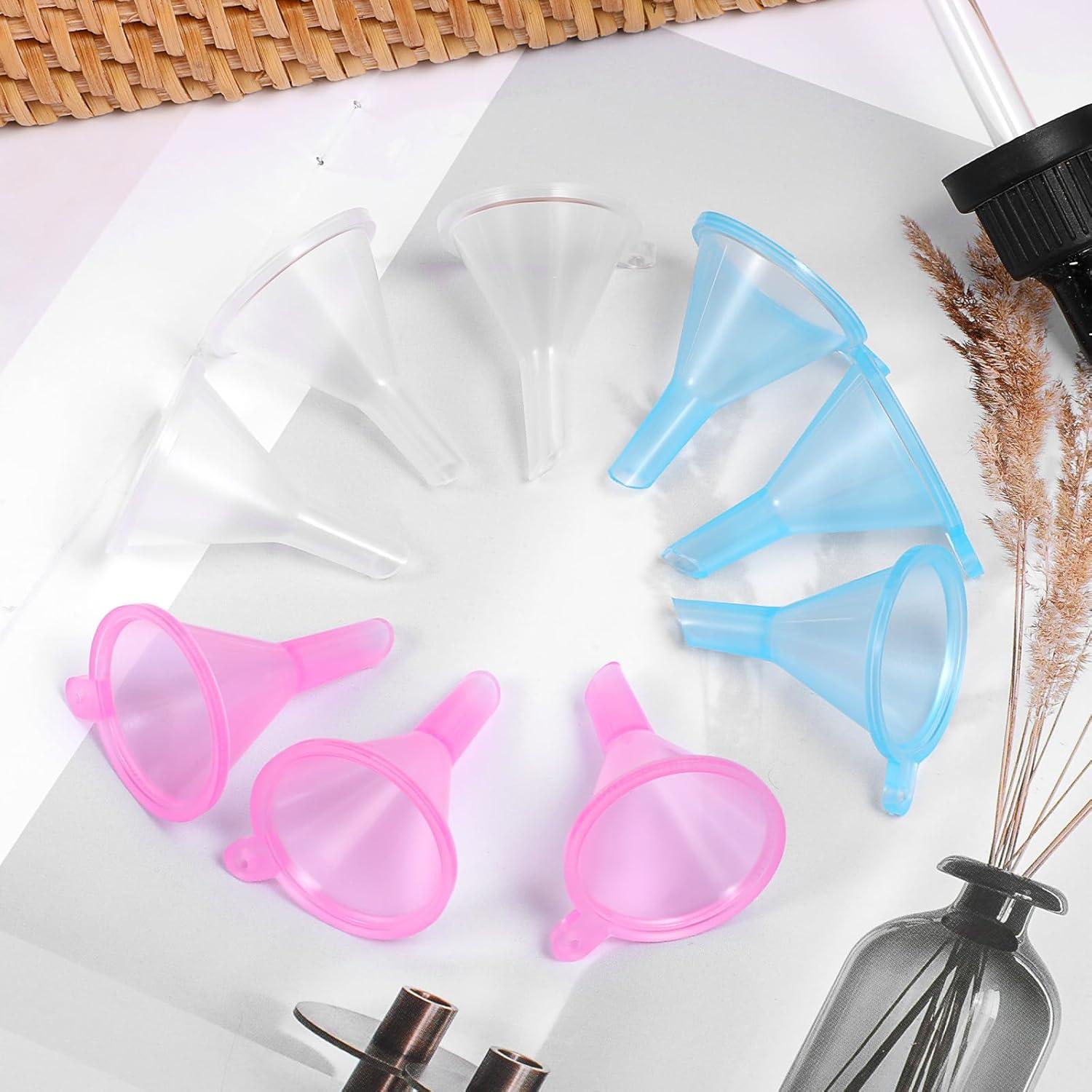 9 Mini Embudos de Plástico Rellenables EupHHonycs 3.9x3.1cm