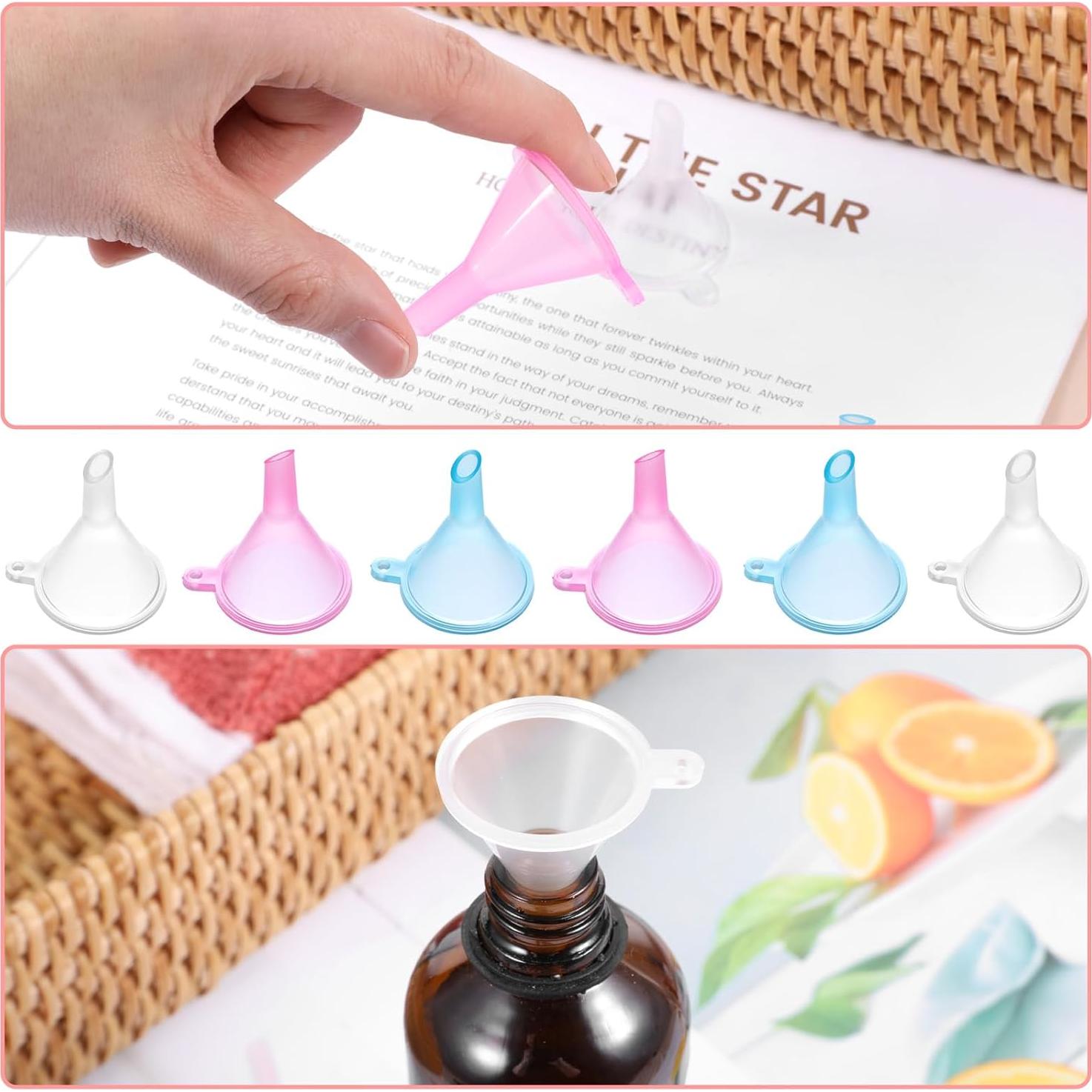 9 Mini Embudos de Plástico Rellenables EupHHonycs 3.9x3.1cm