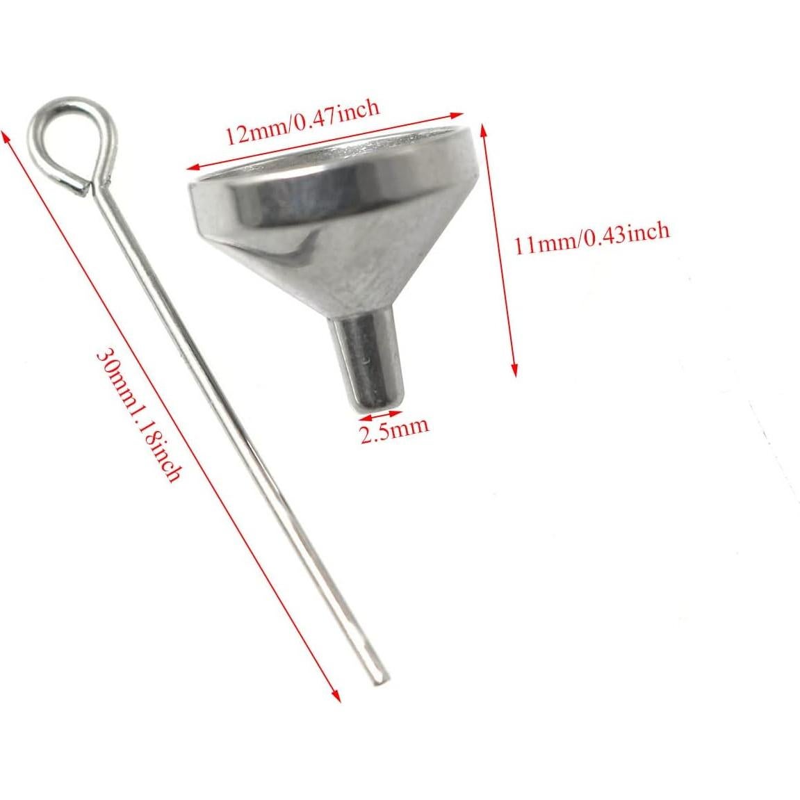 Embudo Mini de Acero Inoxidable PZRT 11x12mm para Aceites Esenciales