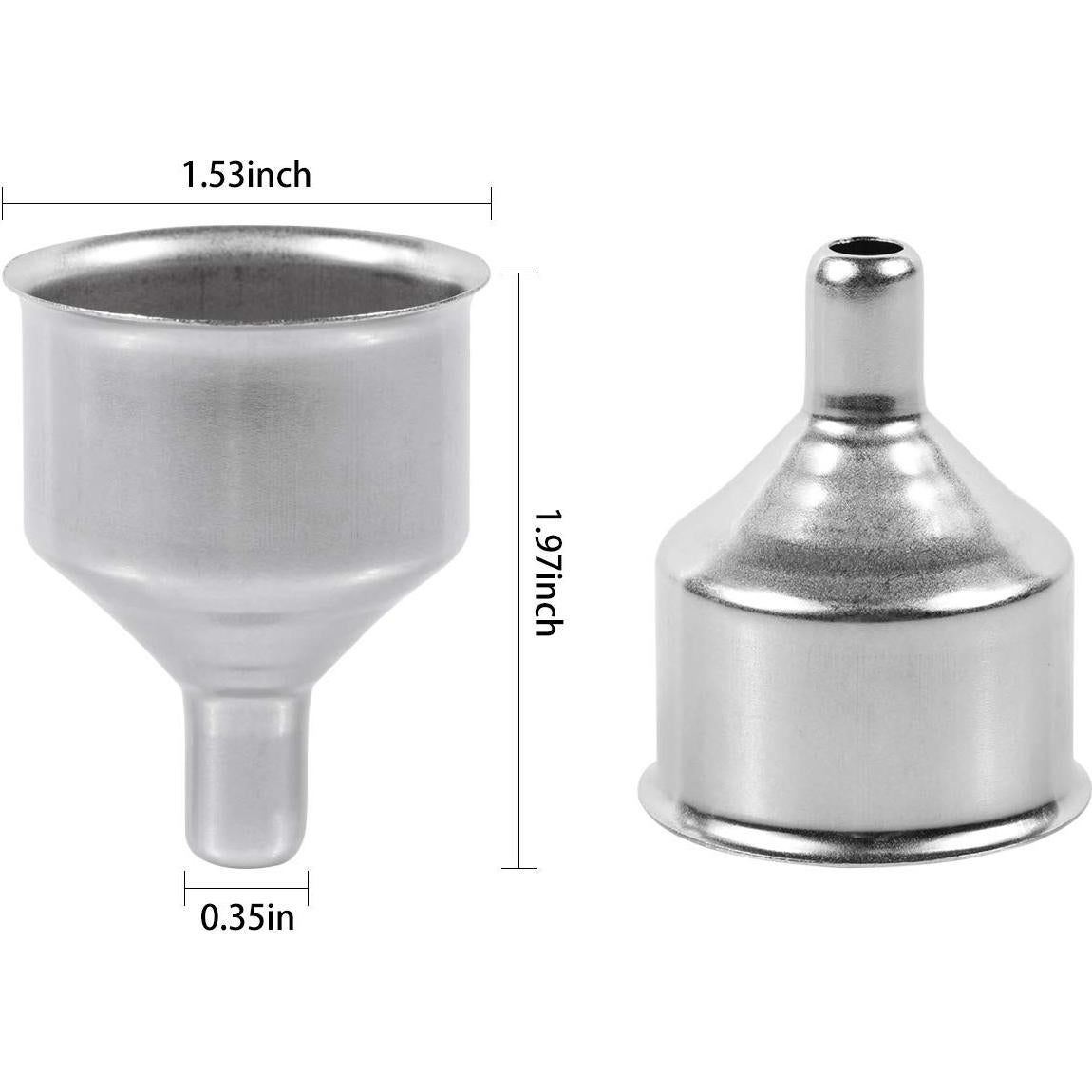 Mini Embudos de Acero Inoxidable Annomor - Paquete de 2