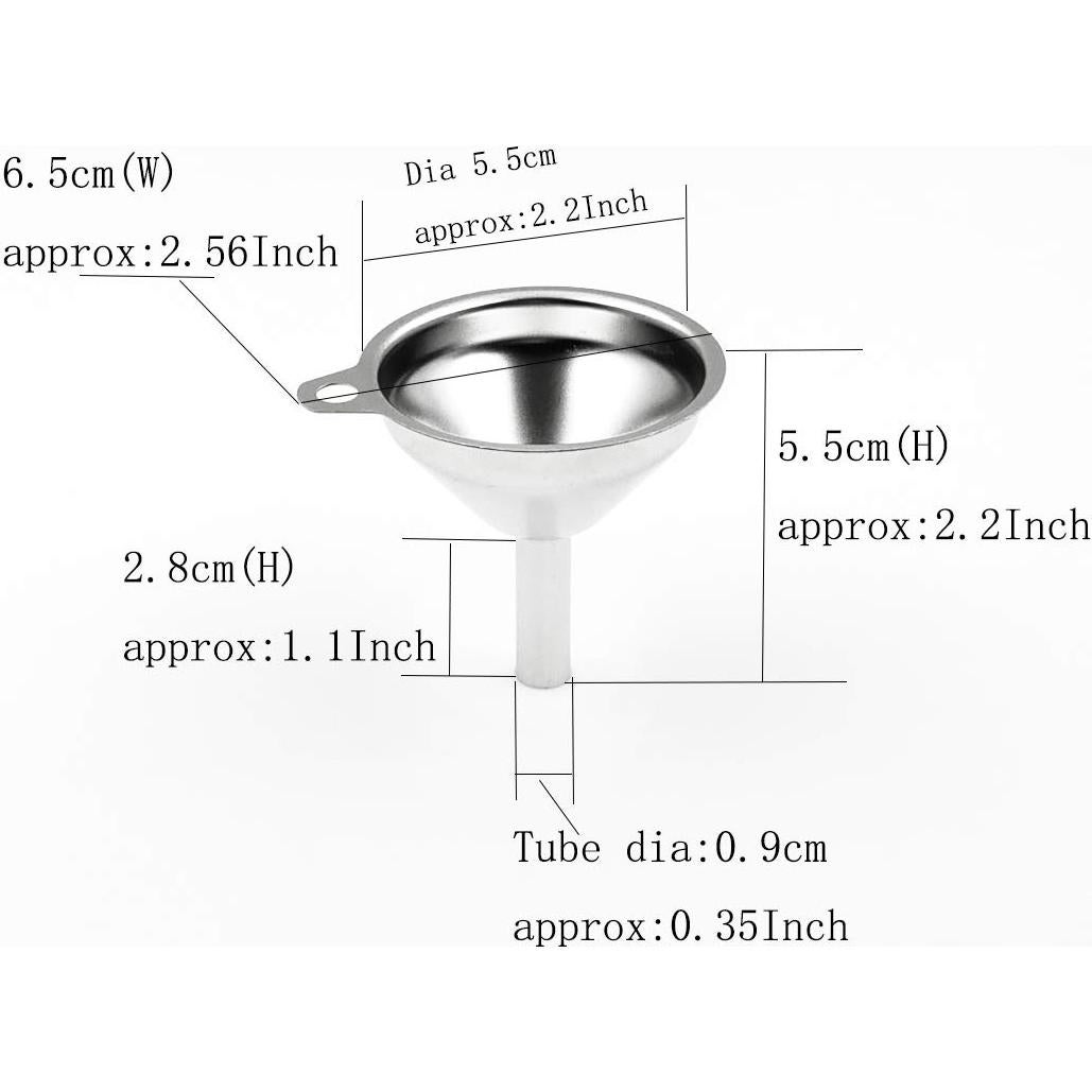 Mini embudo de cocina acero inoxidable 304 5.5cm con cadena
