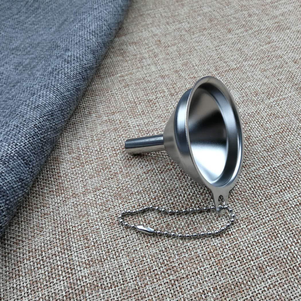Mini embudo de cocina acero inoxidable 304 5.5cm con cadena