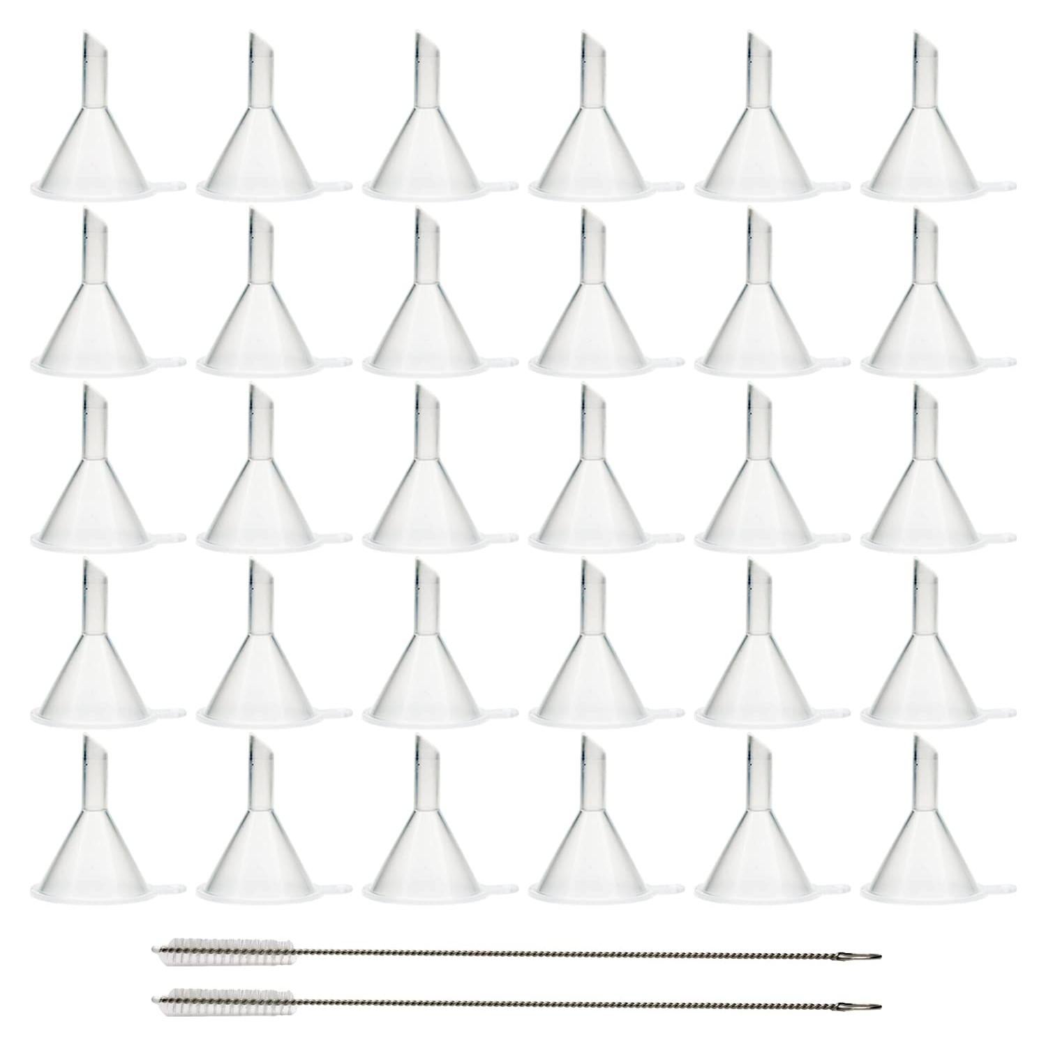 30 Embudos de Plástico Mini Agidea para Llenar Botellas