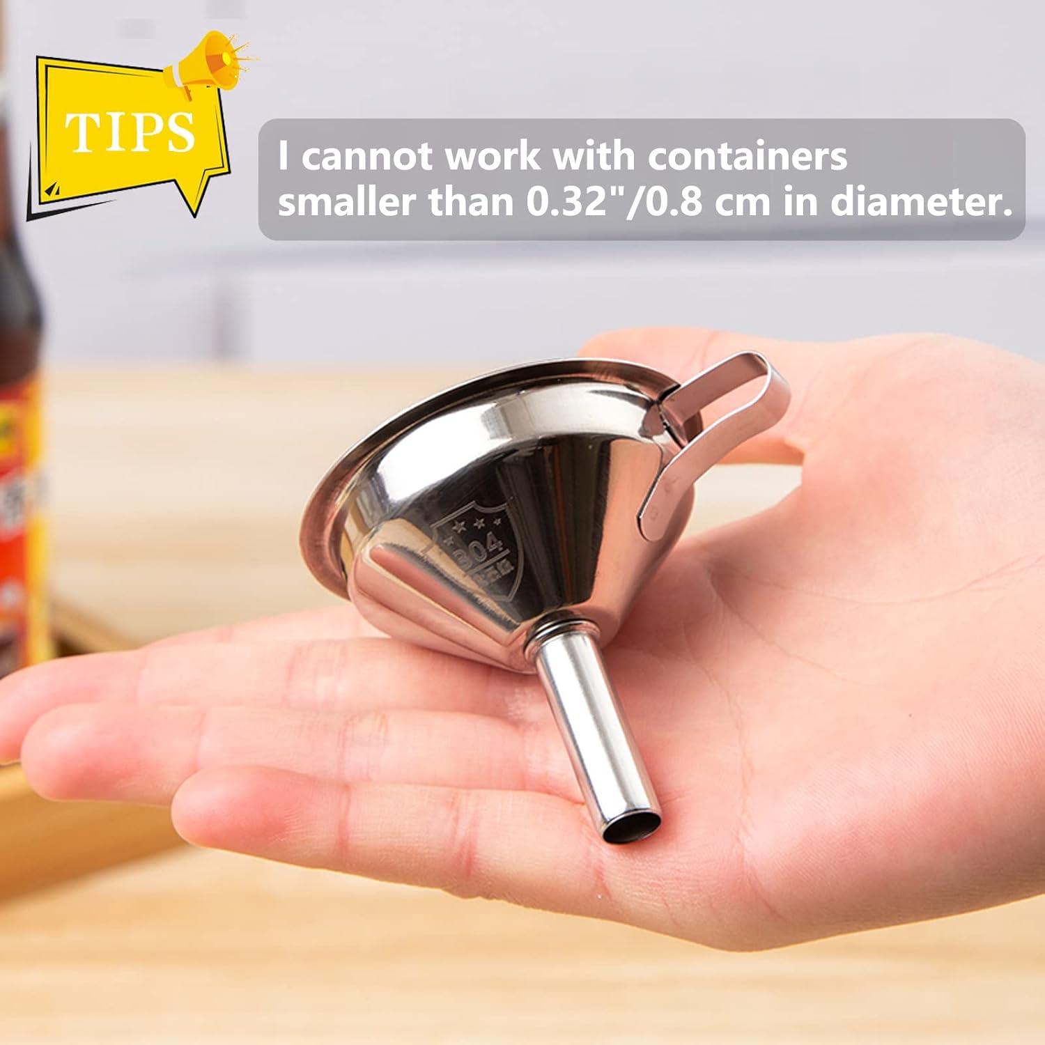 Juego de 3 Embudos de Acero Inoxidable Yokudo para Cocina