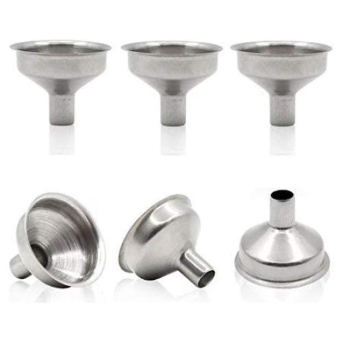 Paquete de 6 embudos mini de acero inoxidable para botellas
