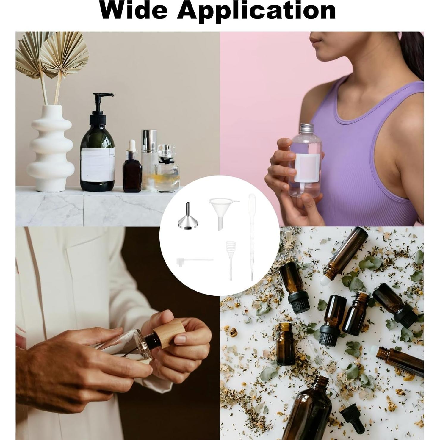 Juego de 10 Mini Embudos de Aluminio y Plástico Xnovies