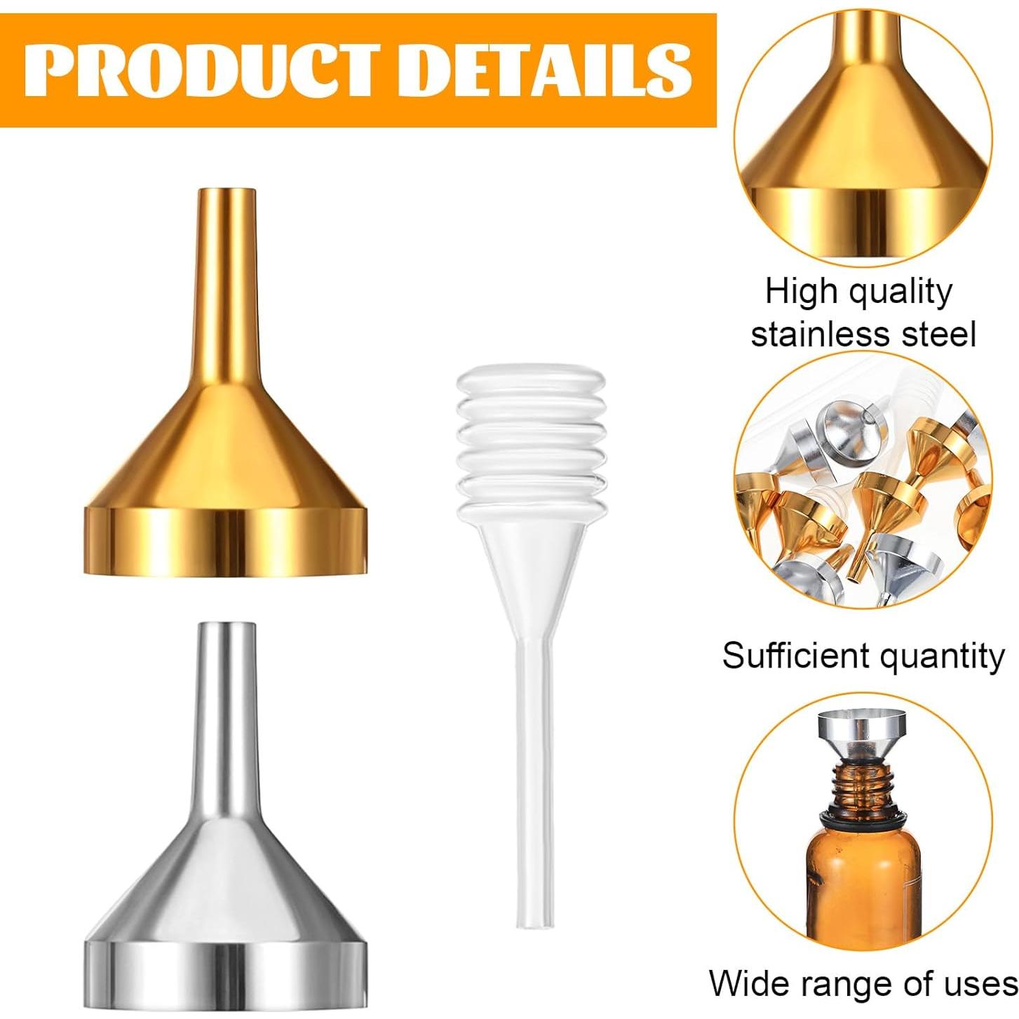 Set de 10 Mini Embudos Metálicos CIATBYYJ para Llenar Botellas