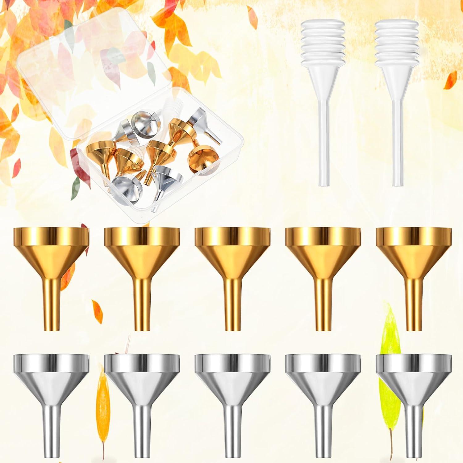 Set de 10 Mini Embudos Metálicos CIATBYYJ para Llenar Botellas