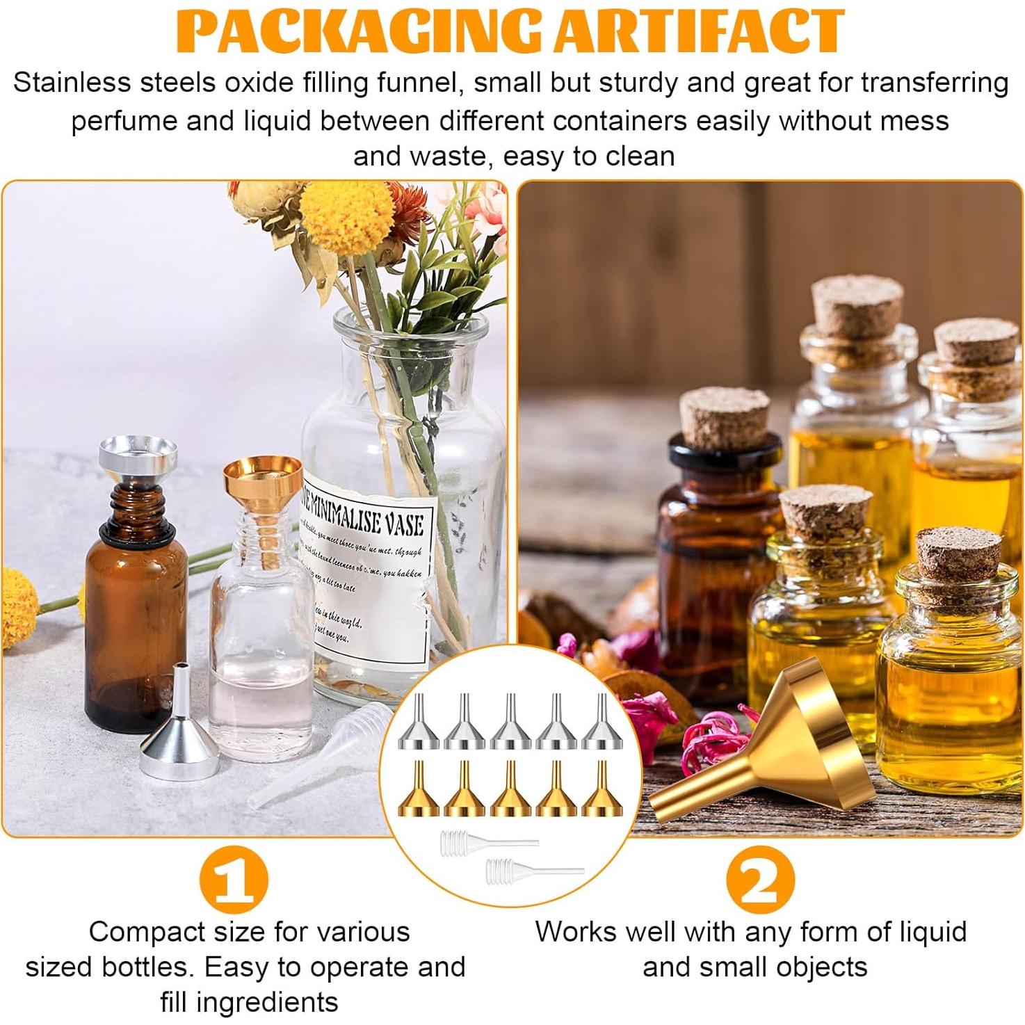 Set de 10 Mini Embudos Metálicos CIATBYYJ para Llenar Botellas