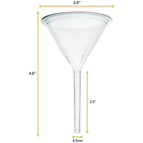 Eisco 10PK Embudos de Filtro 6.6 cm Plástico Resistente a Ácidos