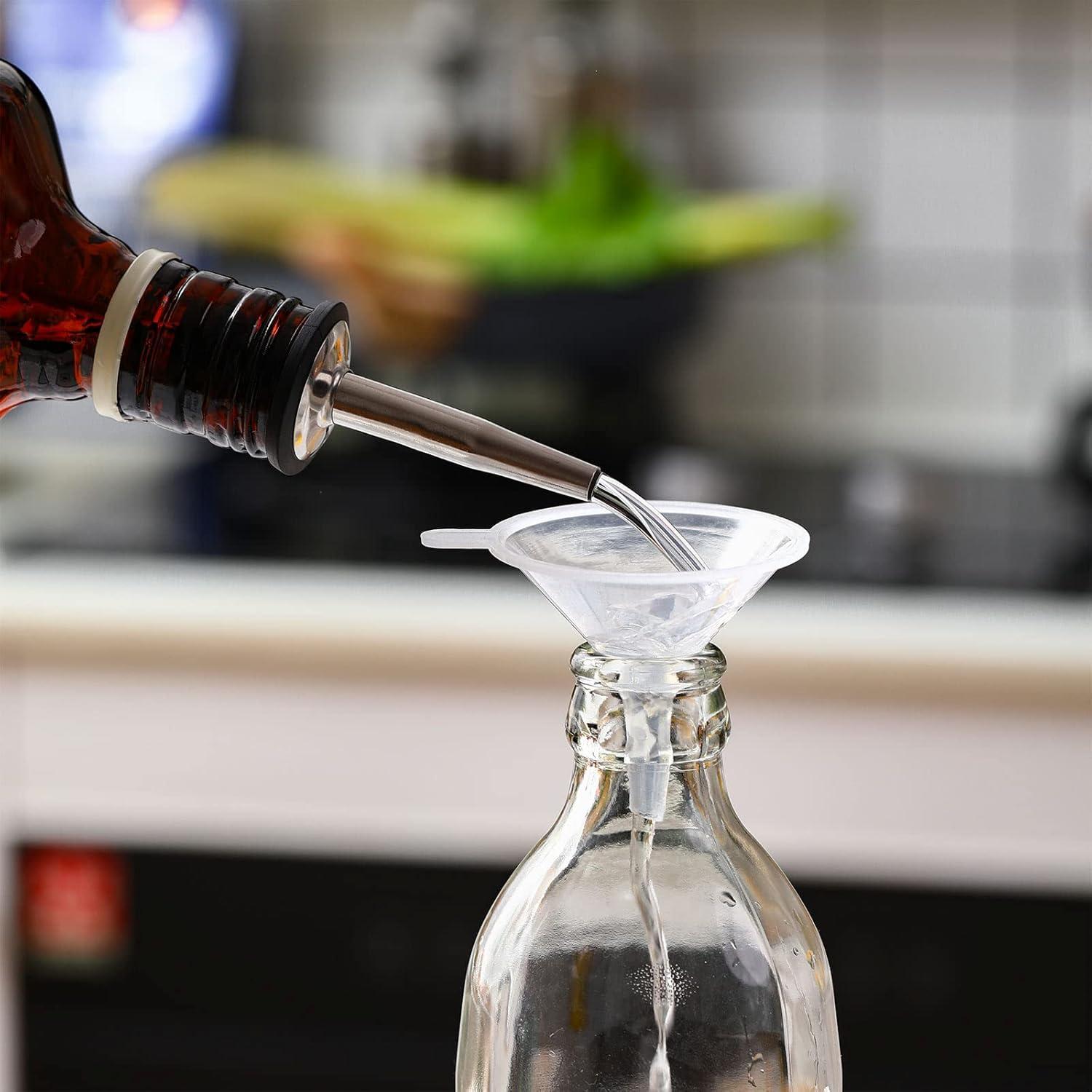 100 Mini Embudos de Plástico Hoolerry 5.49 cm para Llenar Botellas