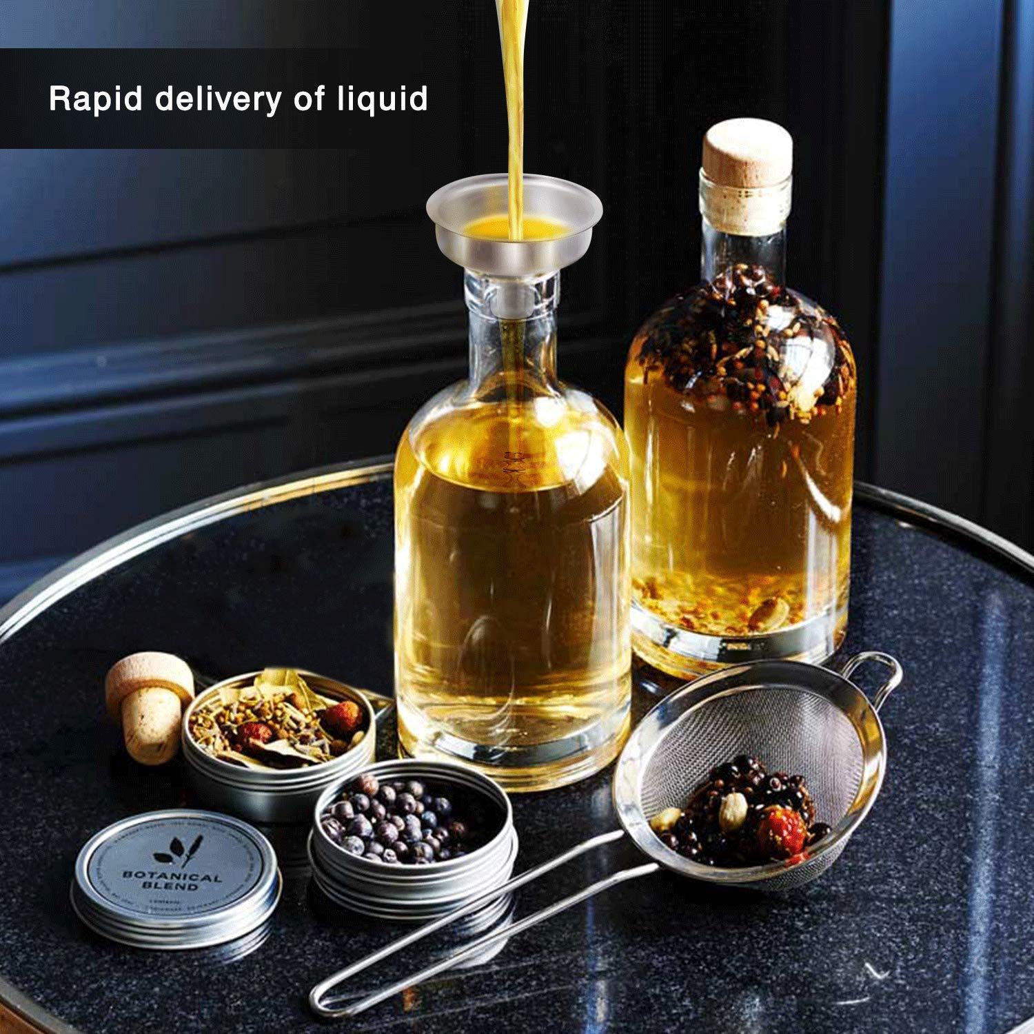 Mini embudo de acero inoxidable Yesker 6PCS para aceites