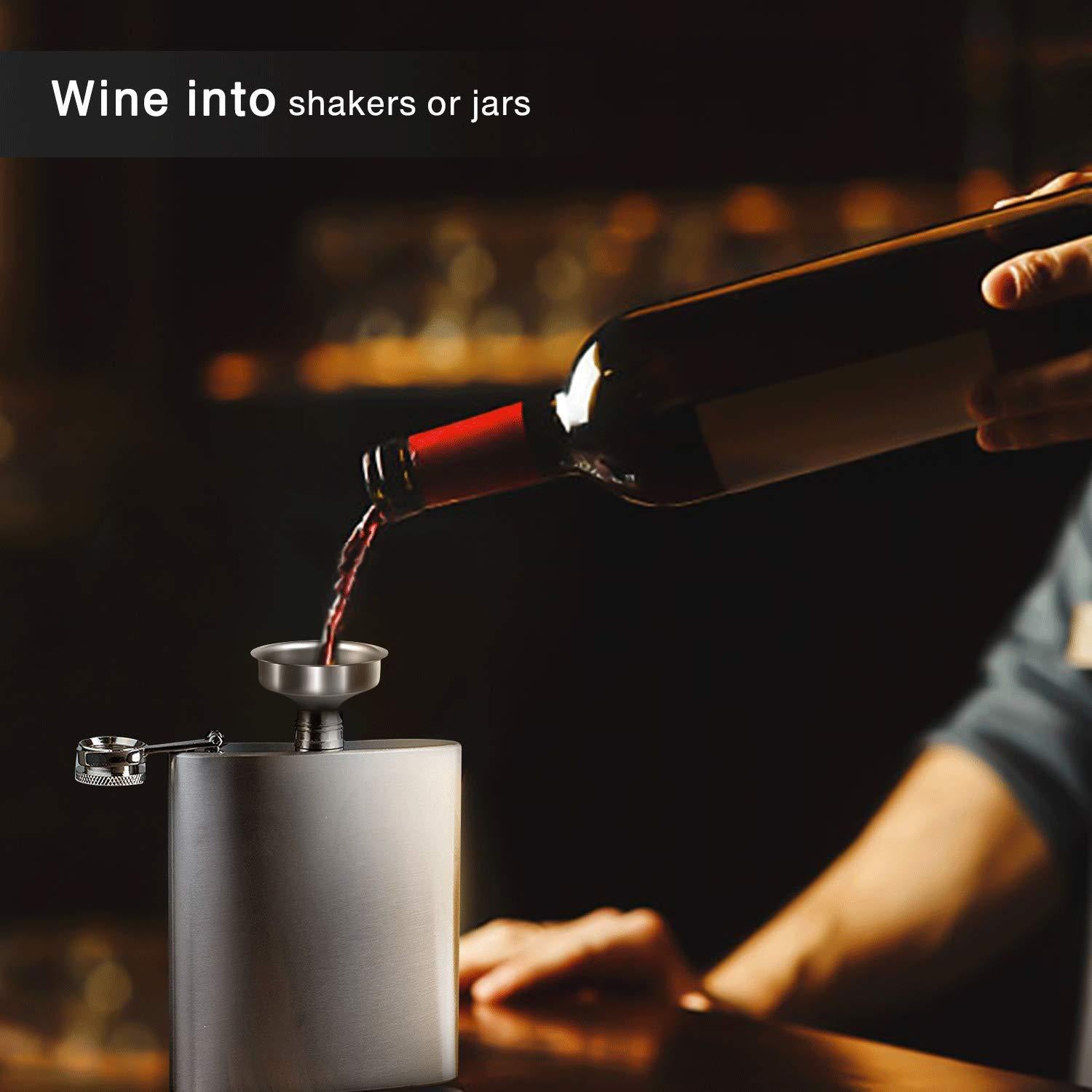 Mini embudo de acero inoxidable Yesker 6PCS para aceites