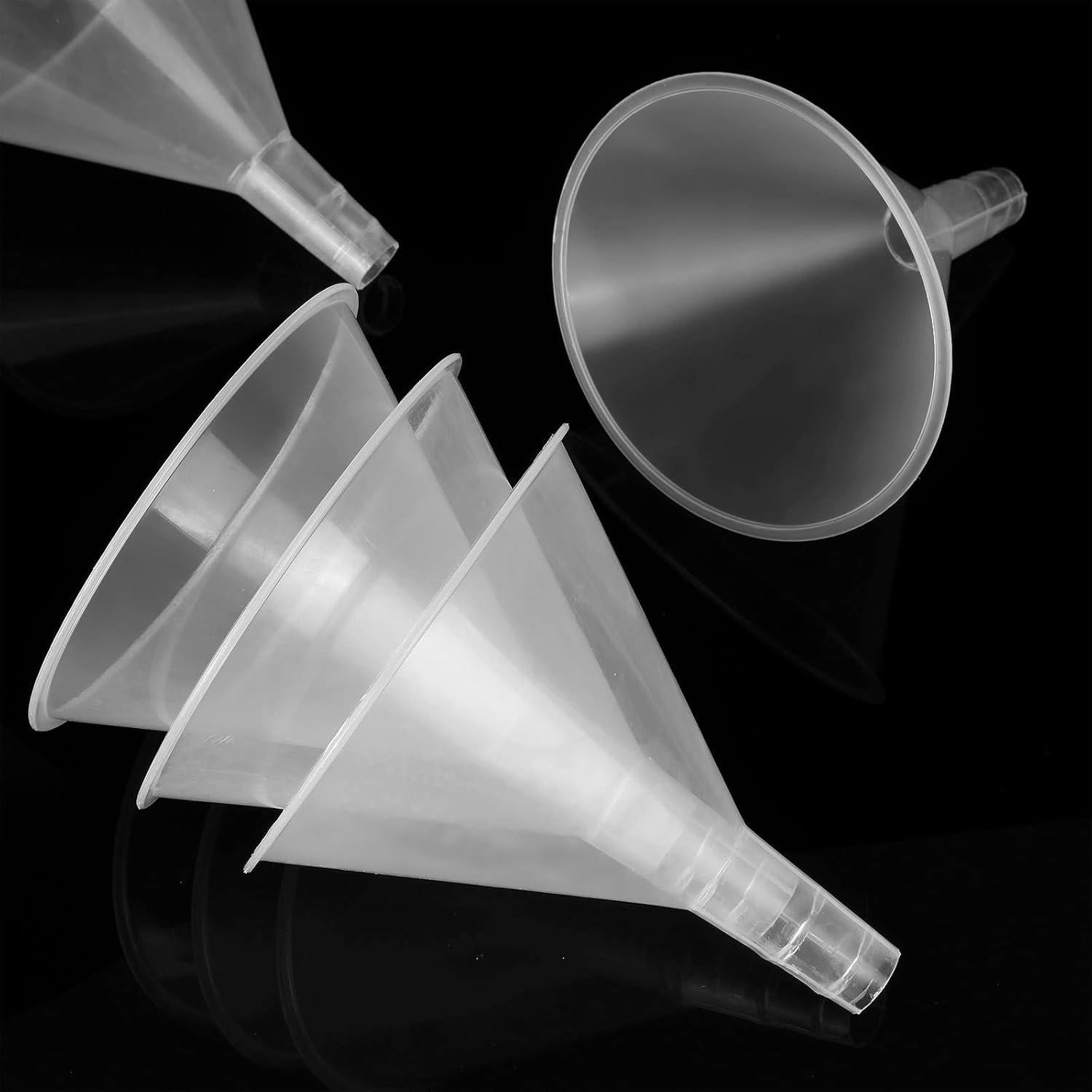 20 Embudos de Plástico CYEAH Boca Ancha 12.95 cm Transparentes