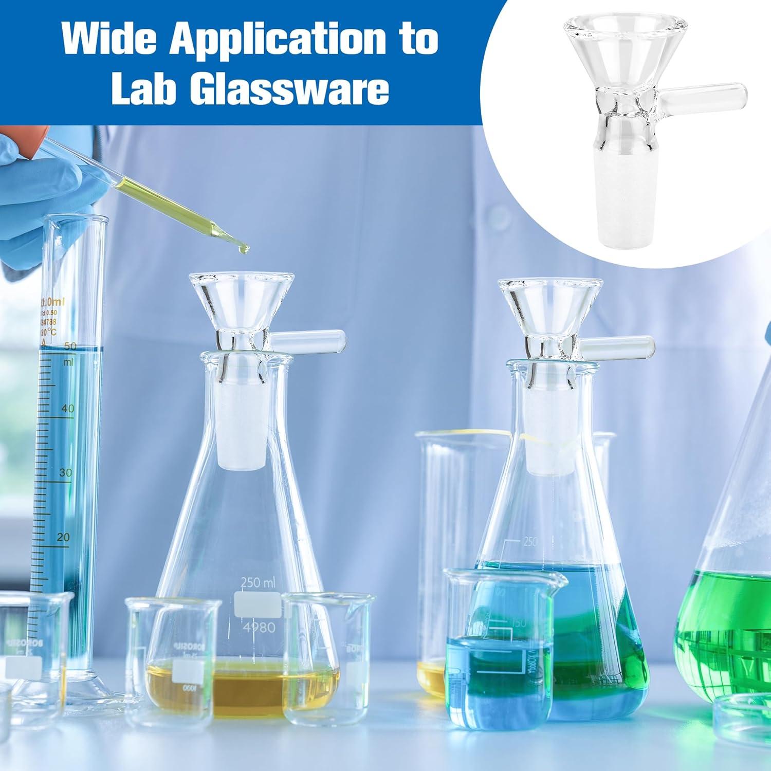 Paquete de 12 embudos de vidrio COITEK con mango y 5 cepillos